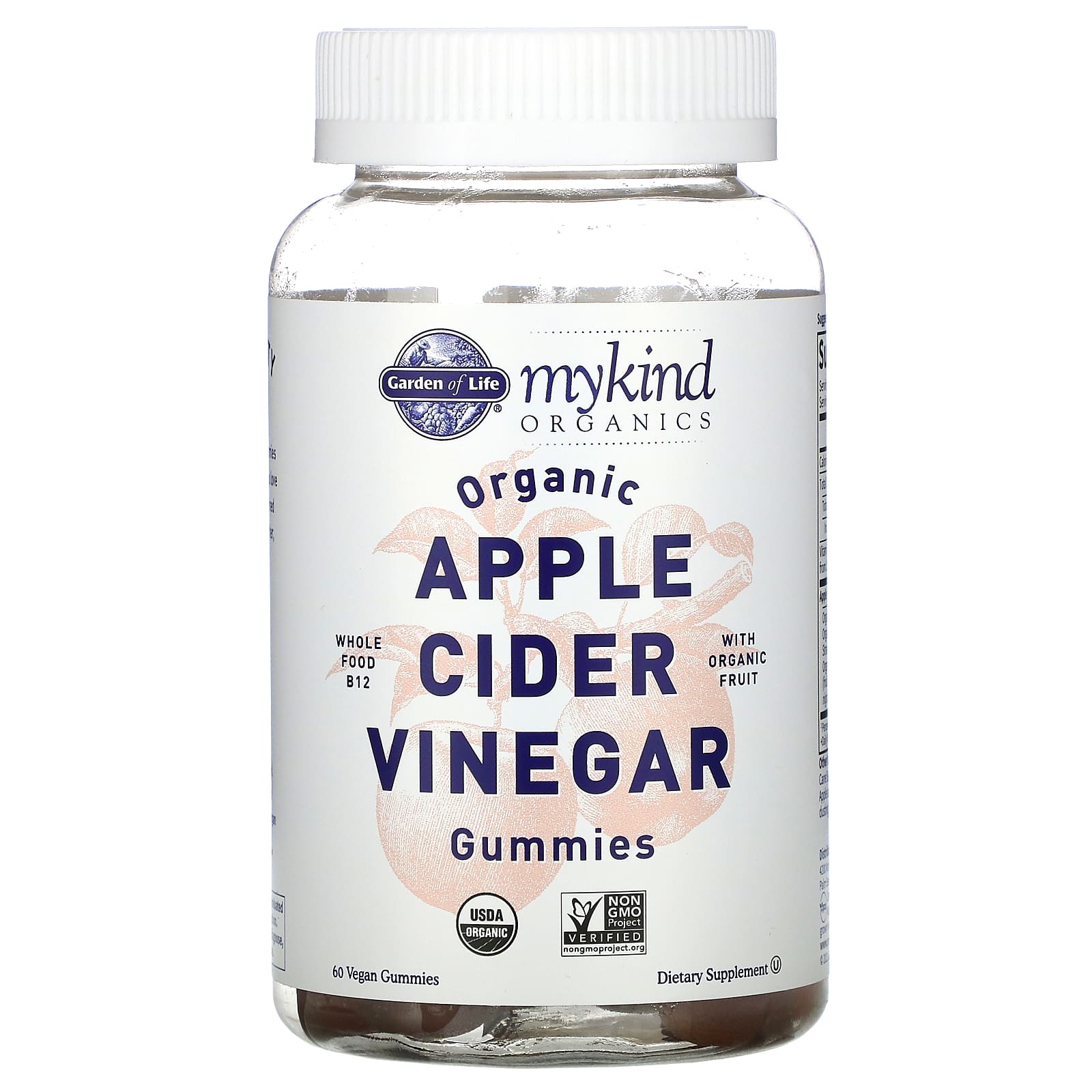 Garden of Life, MyKind Organics, Organic Apple Cider Vinegar Gummies, 60 Vegan Gummies - B08LRRMMNH