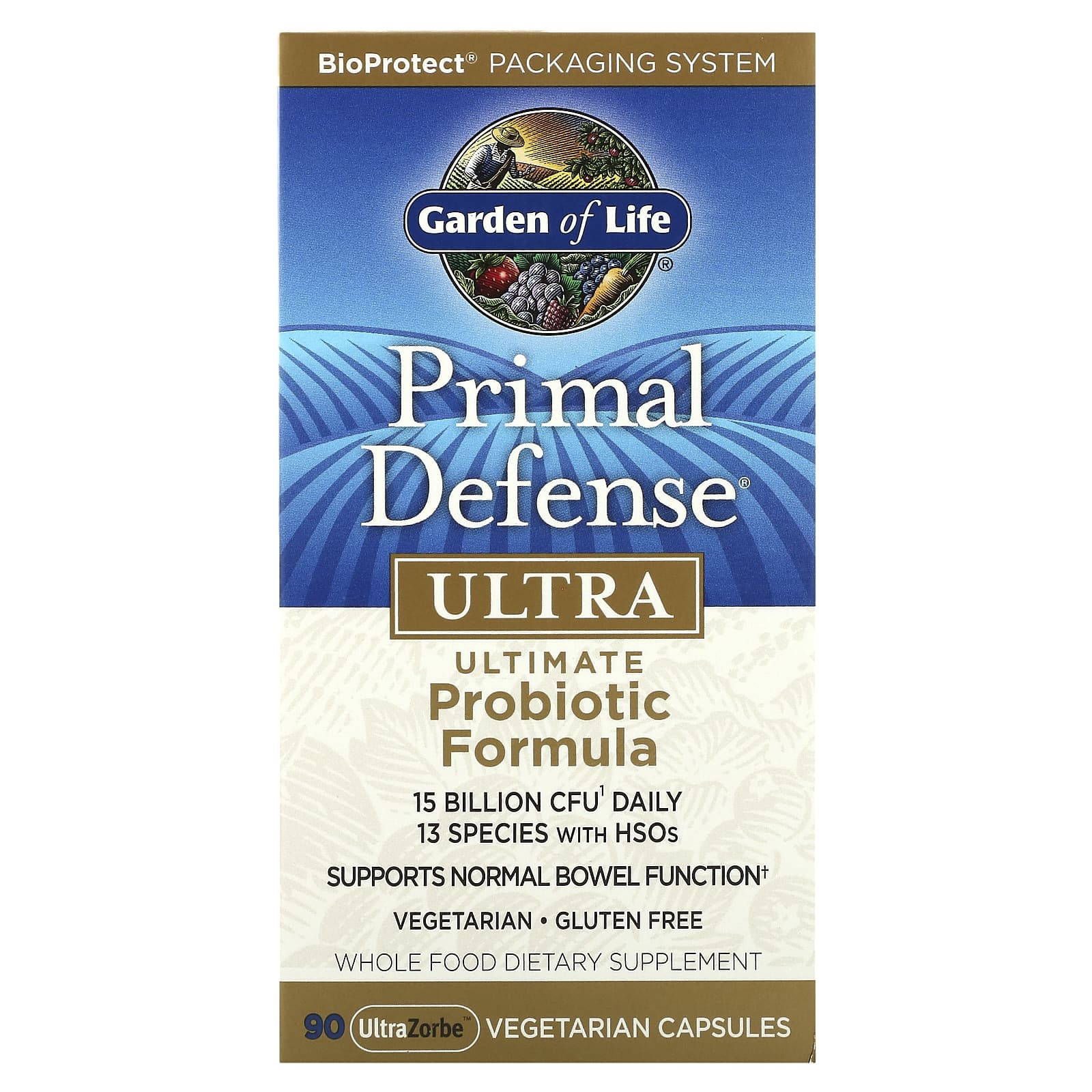 Garden of Life, Primal Defense, Ultra, Ultimate Probiotic Formula, 90 UltraZorbe Vegetarian Capsules - B000GWG8FS
