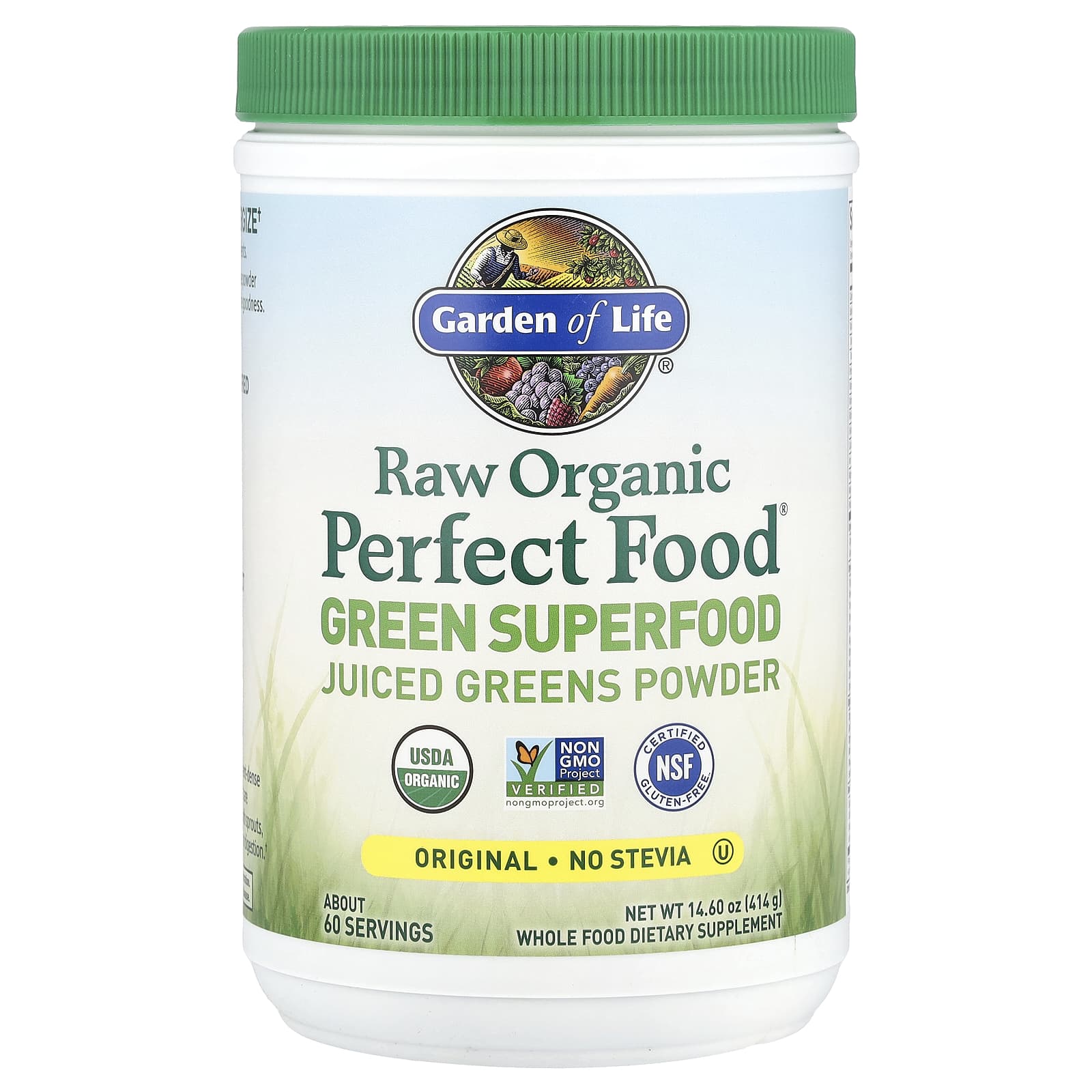 Garden of Life, Raw Organic Perfect Food®, Green Superfood, Juiced Greens Powder, Original, 14.6 oz (414 g)