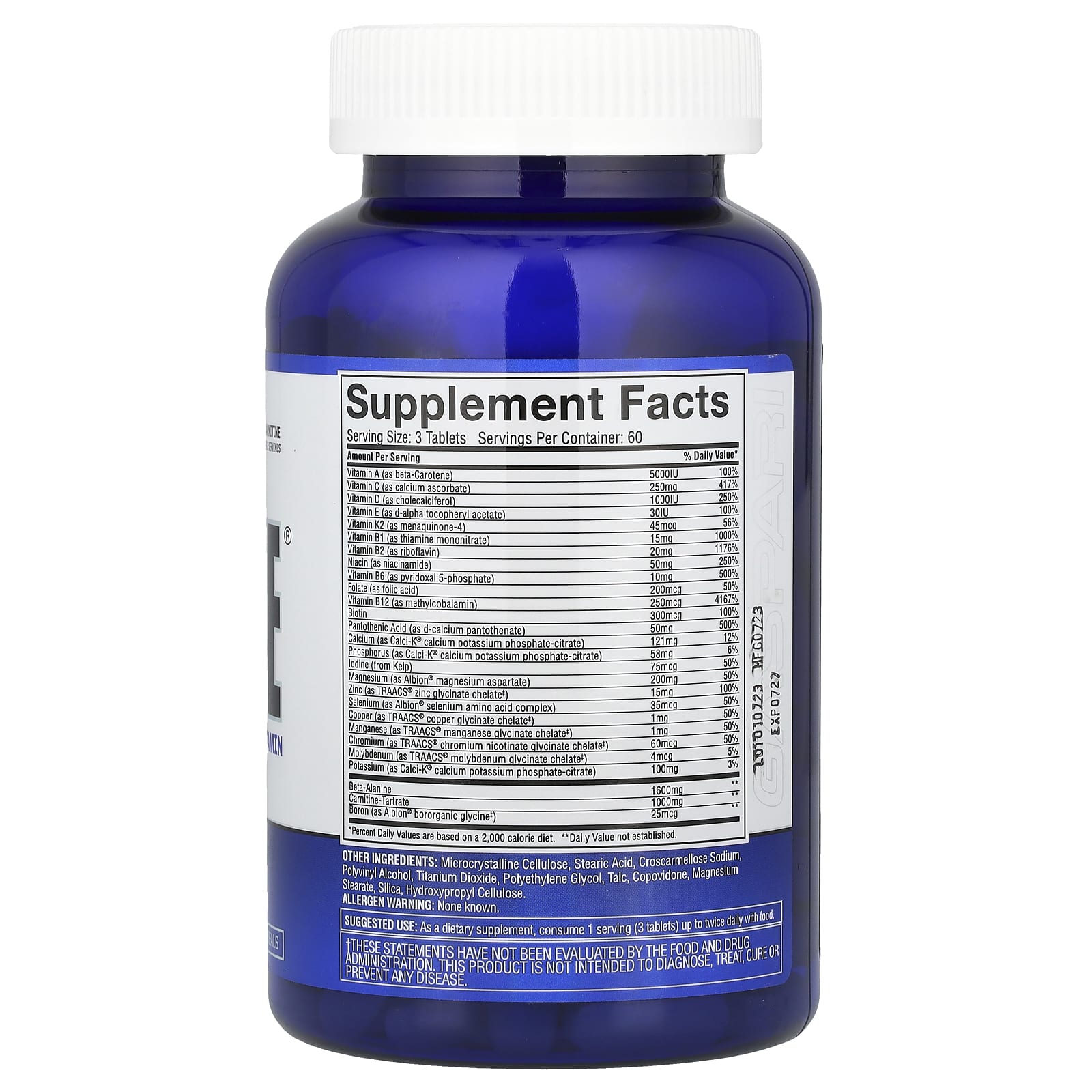 Gaspari Nutrition, ANAVITE, The Ultimate Performance Multi-Vitamin, 180 Tablets - B003BJV7CM