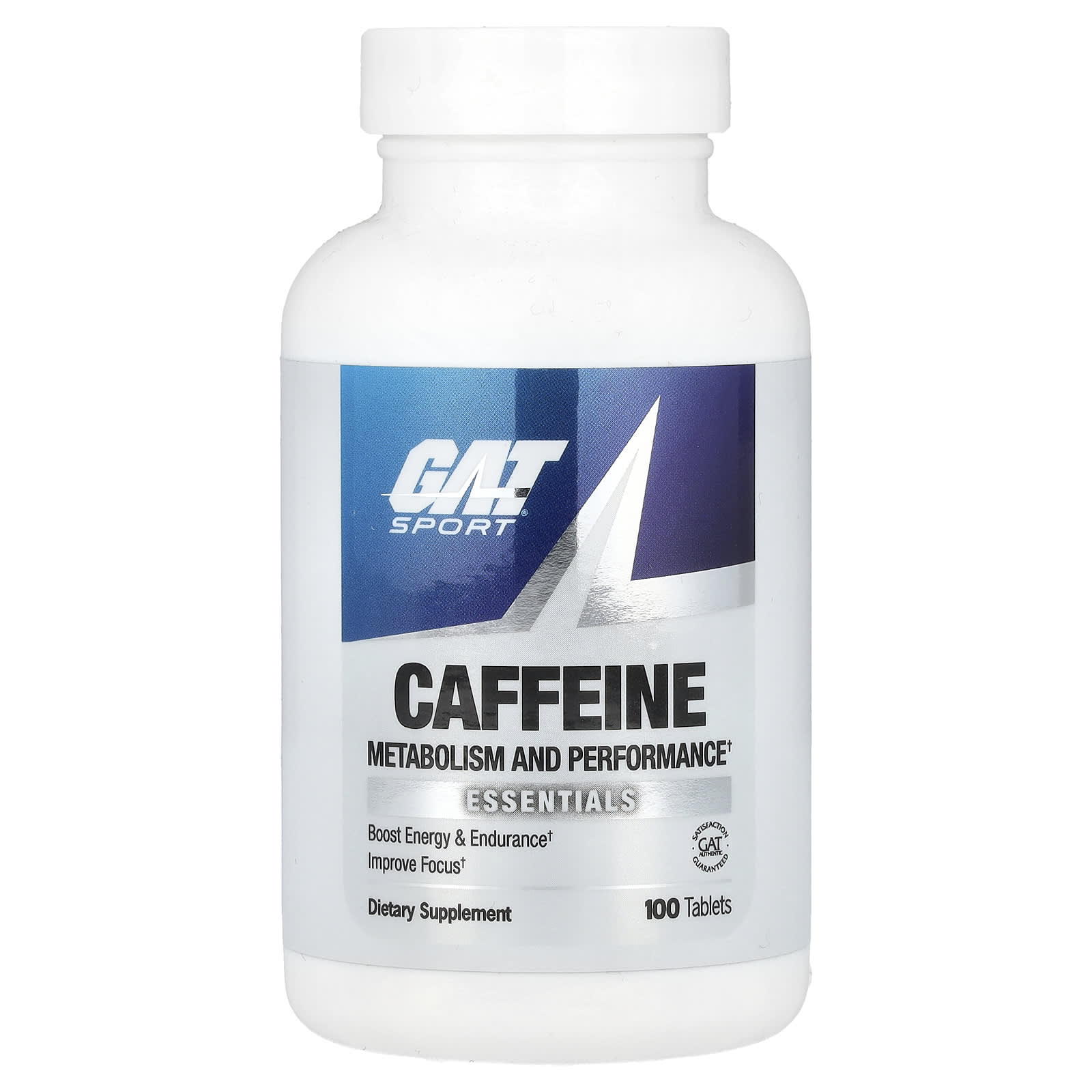 GAT, Sport, Caffeine, Metabolism and Performance, 100 Tablets - B01MSU5LM1