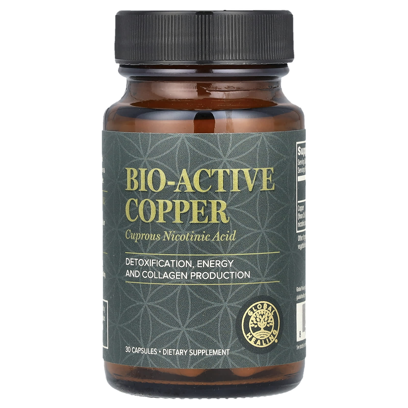 Global Healing, Bio-Active Copper, 30 Capsules - B09DZYSNL3