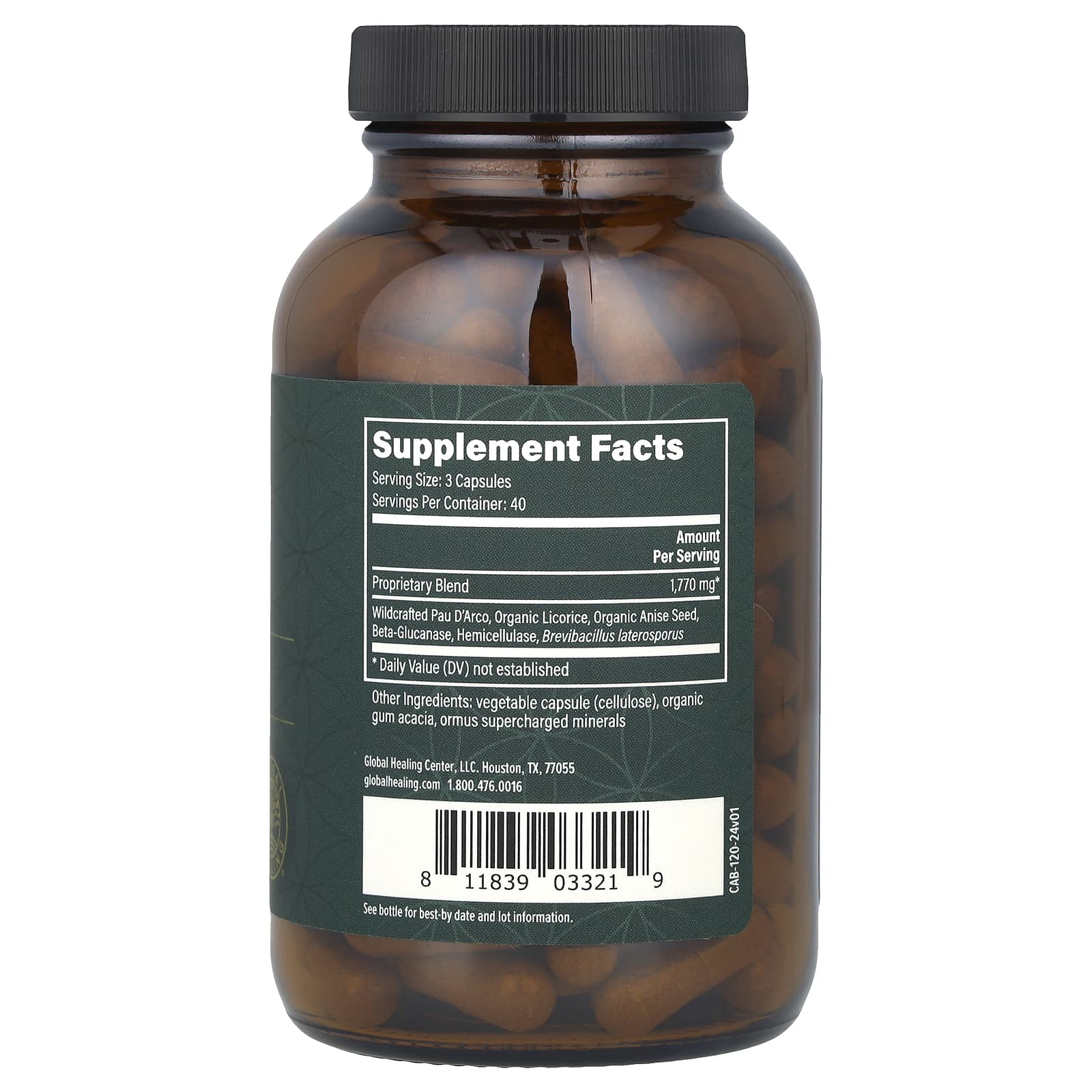 Global Healing, Candida Balance, 120 Capsules - B003N8GNDO