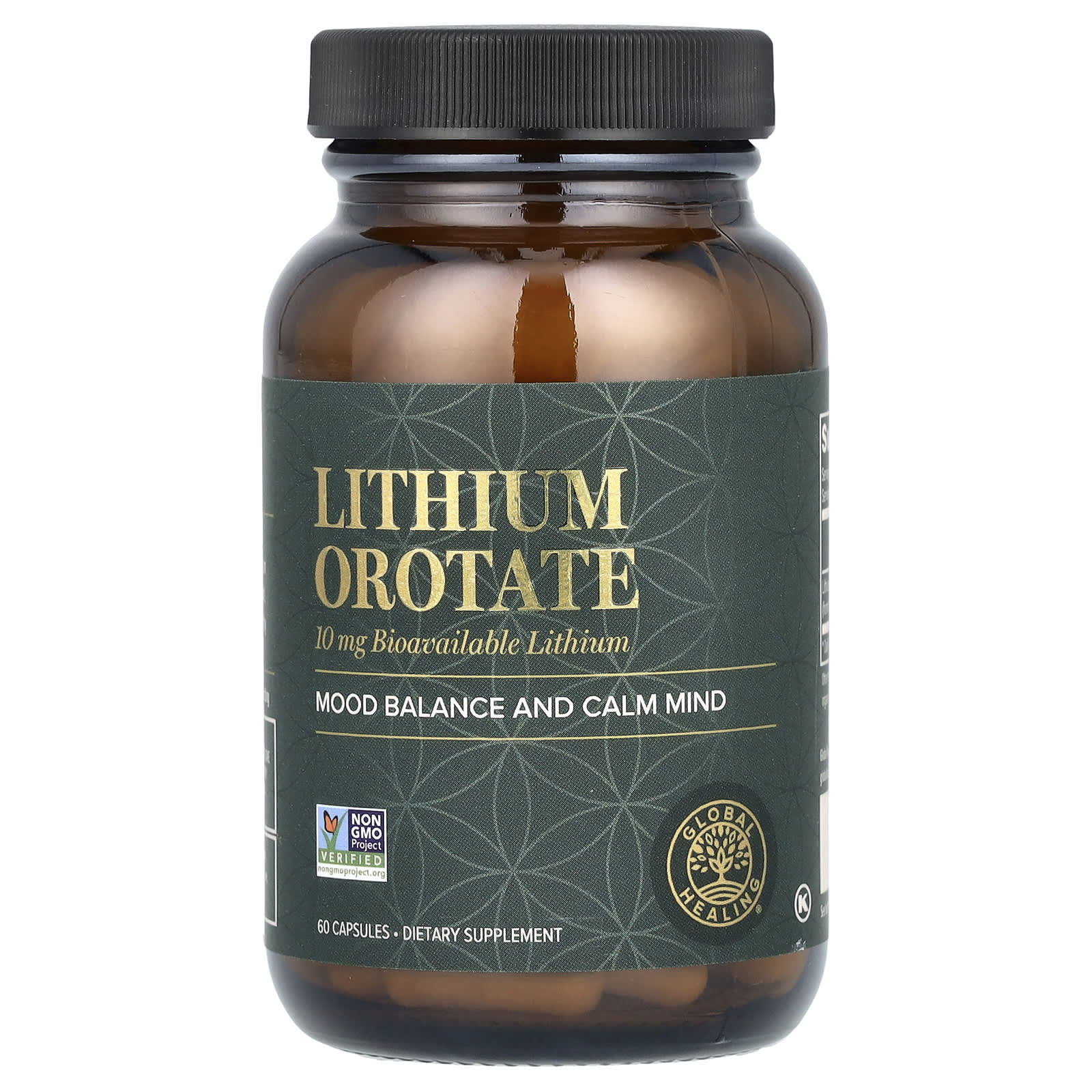 Global Healing, Lithium Orotate, 10 mg, 60 Capsules - B07MVNHZBZ