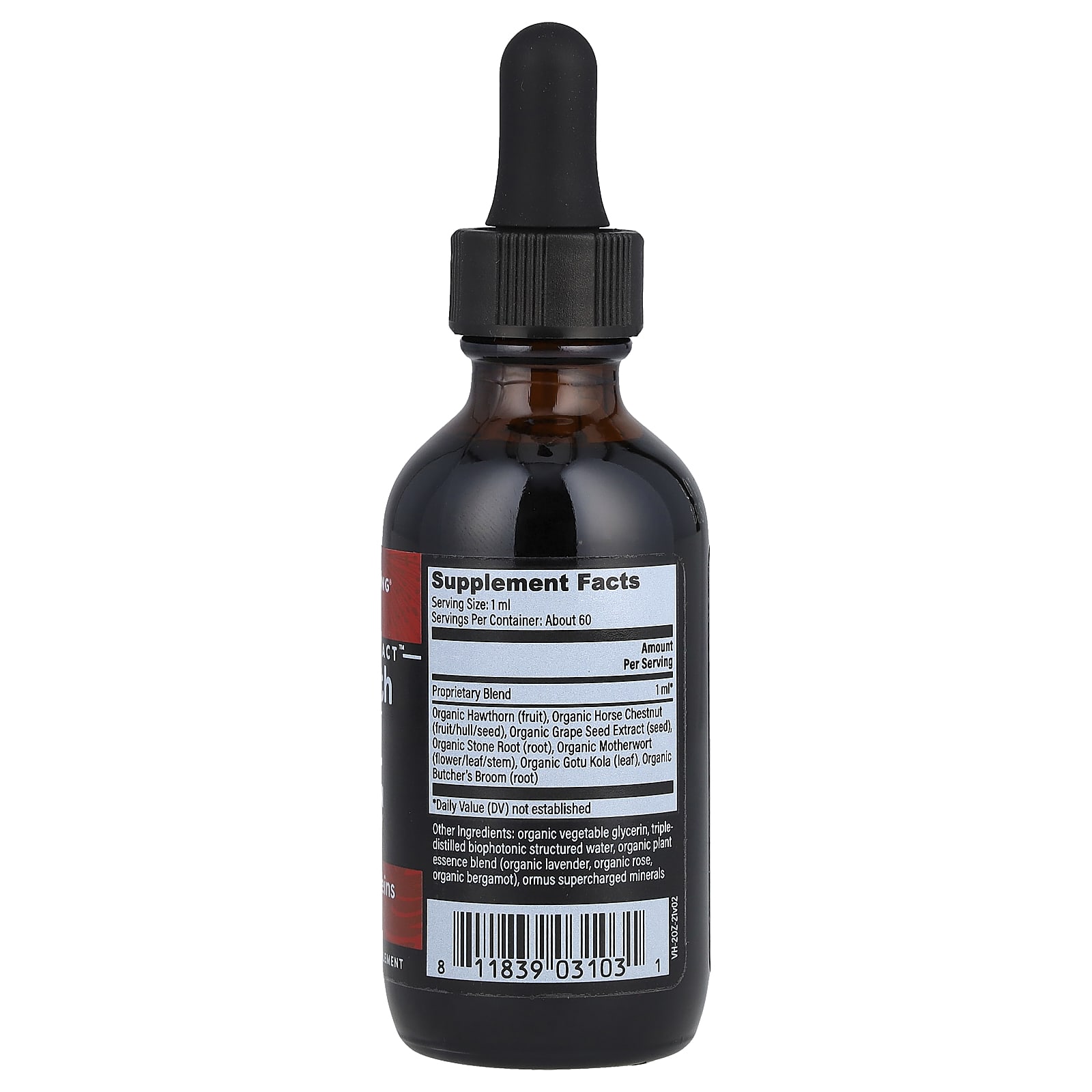 Global Healing, Raw Herbal Extract, Vein Health, 2 fl oz (59.2 ml) - 