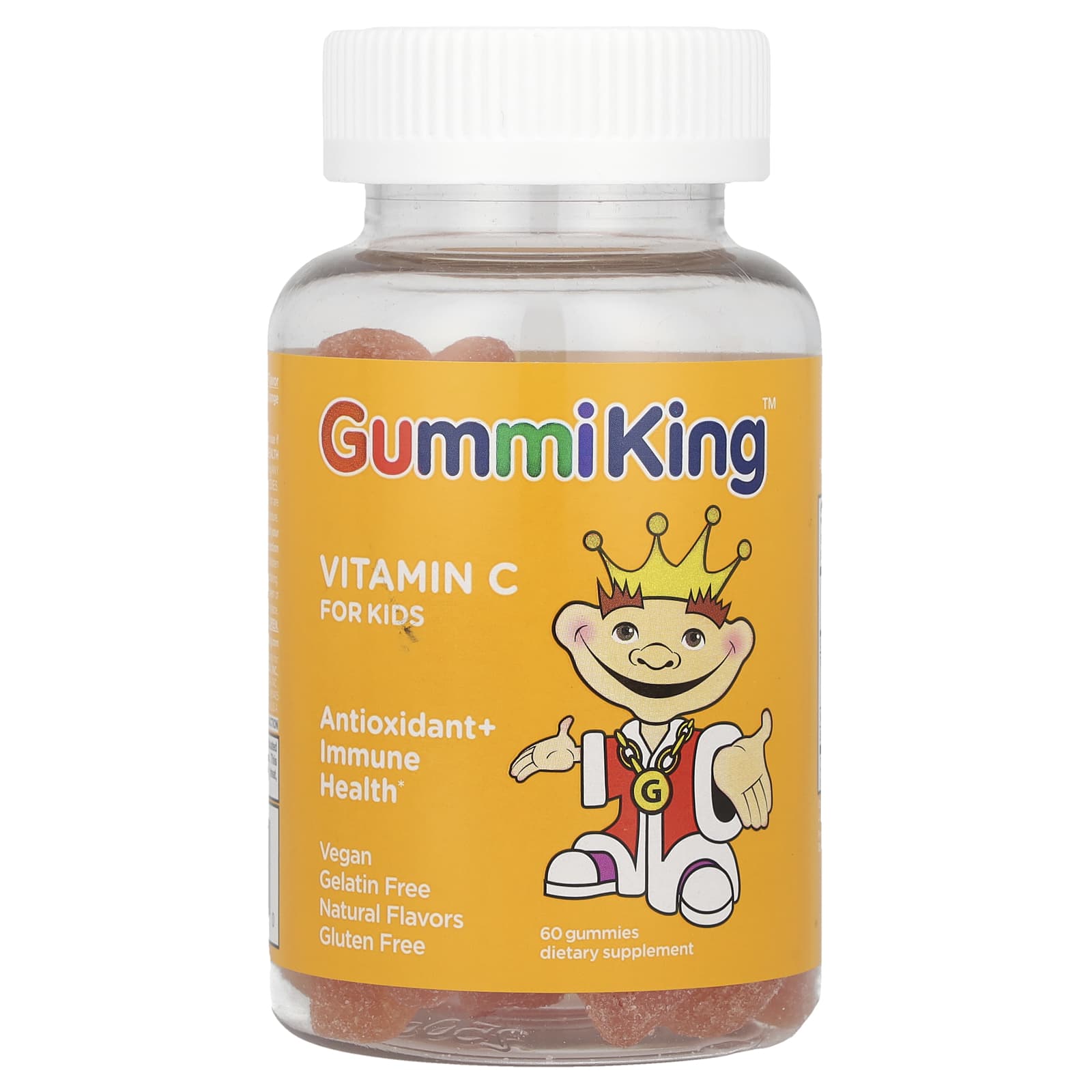 GummiKing, Vitamin C for Kids, Orange, 60 Gummies - B004153WUU