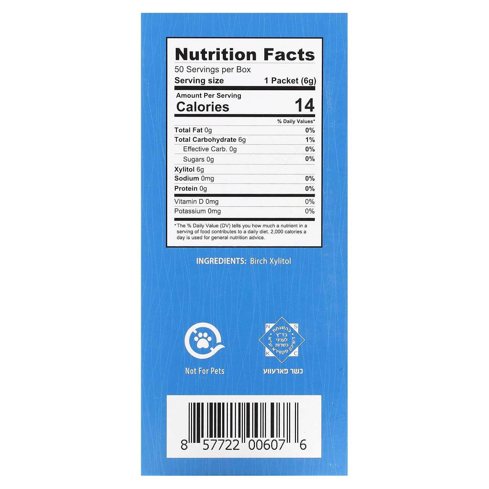 Health Garden, All Natural Birch Xylitol Sweetener, 50 Packets, 0.21 oz (6 g) Each - B0777V77J6