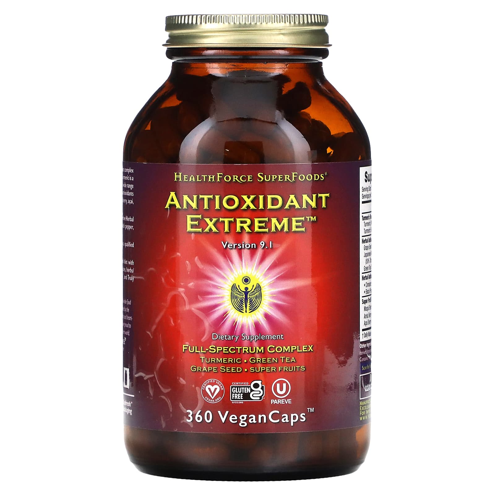 HealthForce Superfoods, Antioxidant Extreme, Version 9.1, 360 VeganCaps - B003B6JW18