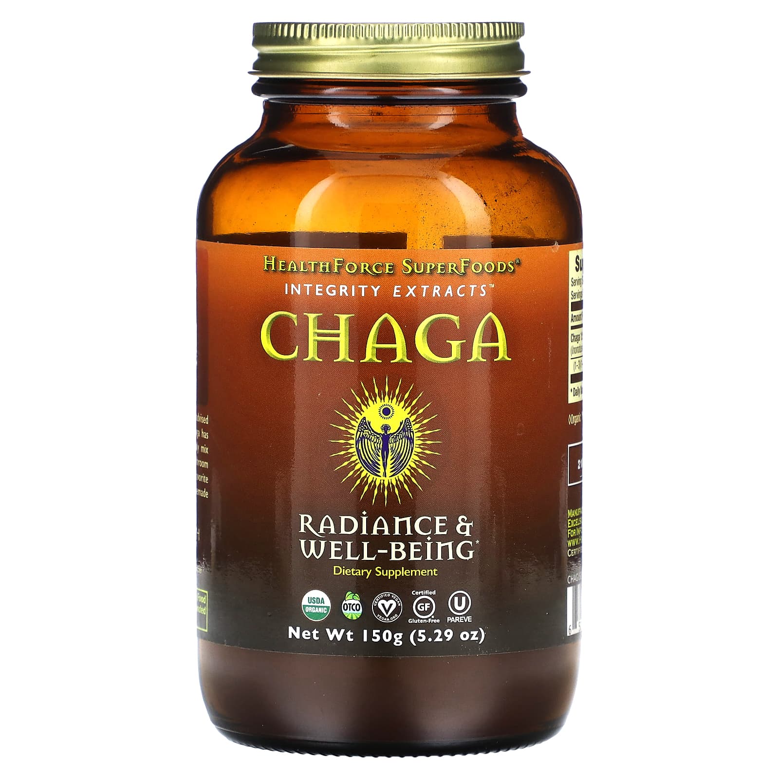 HealthForce Superfoods, Integrity Extracts, Chaga, 5.29 oz (150 g) - B07T863KVW