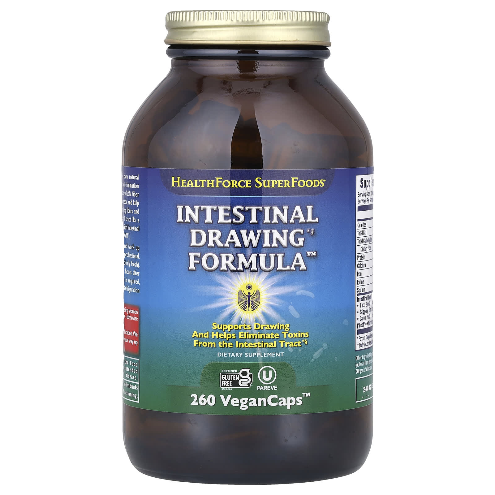 HealthForce Superfoods, Intestinal Drawing Formula™, 260 VeganCaps™ - 