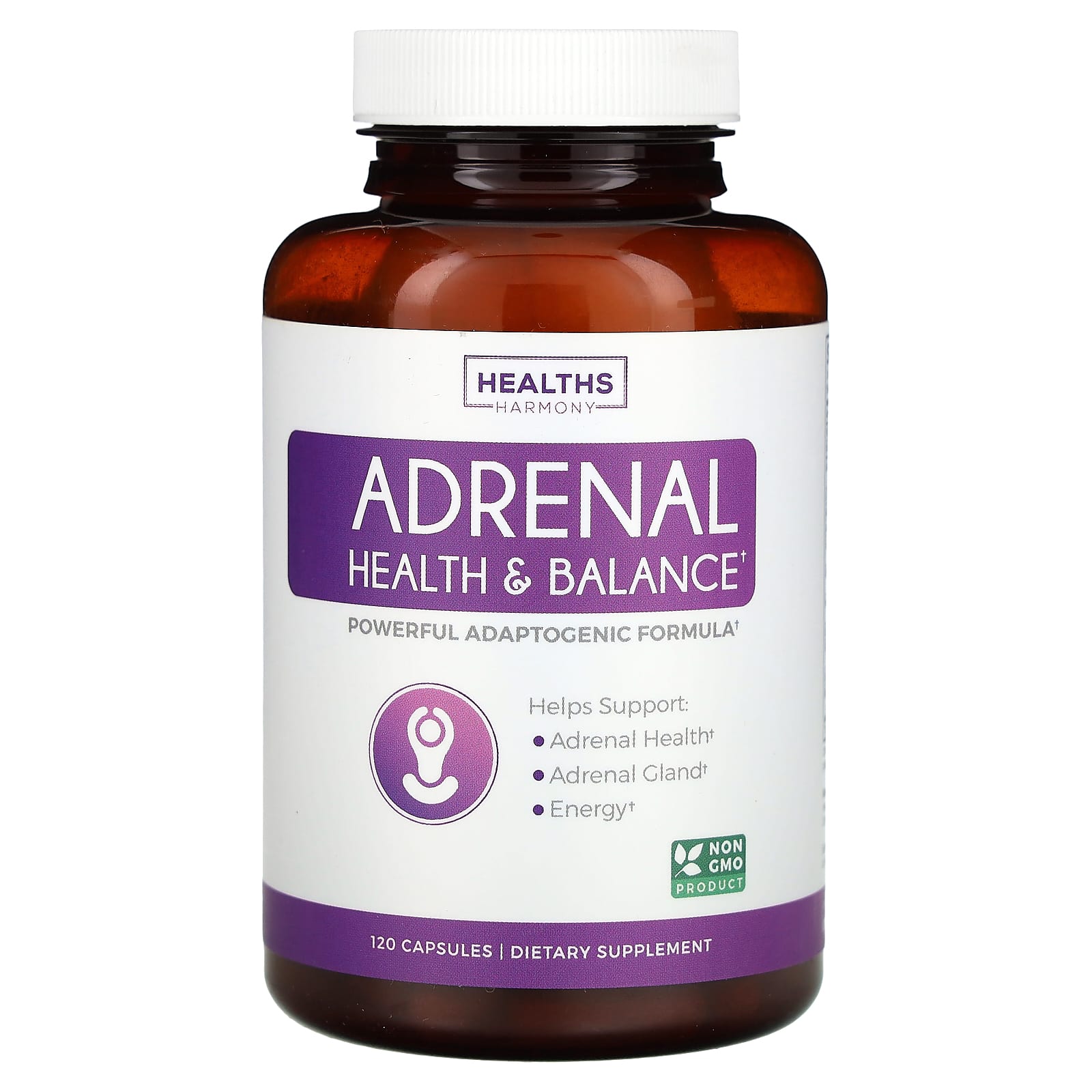 Healths Harmony, Adrenal Health & Balance, 120 Capsules - B0B6TTW84K