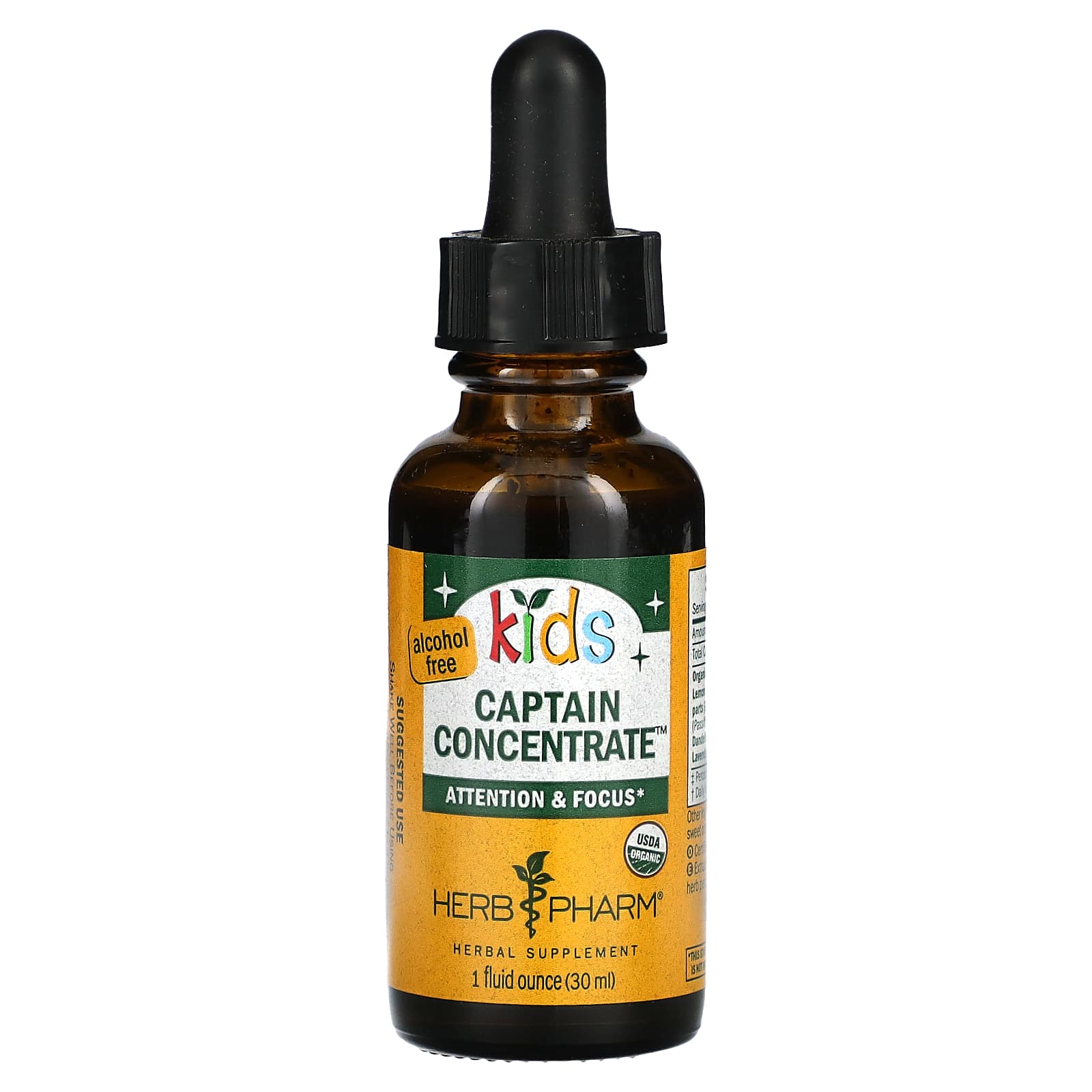 Herb Pharm, Kid's, Captain Concentrate, Alcohol Free, 1 fl oz (30 ml) - B0199RDOXY