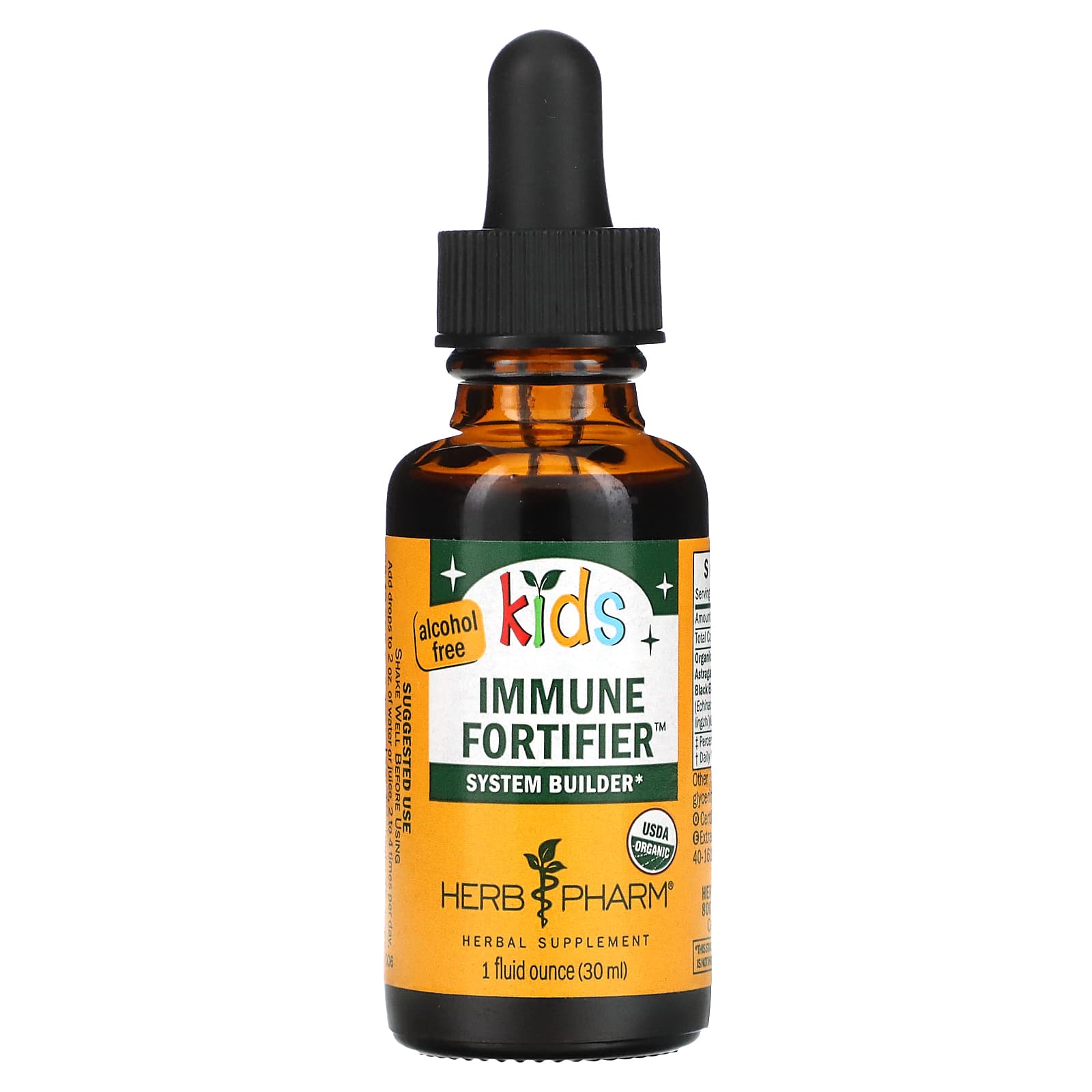 Herb Pharm, Kid's Immune Fortifier, System Builder, Alcohol Free, 1 fl oz (30 ml) - B0199RDWOK