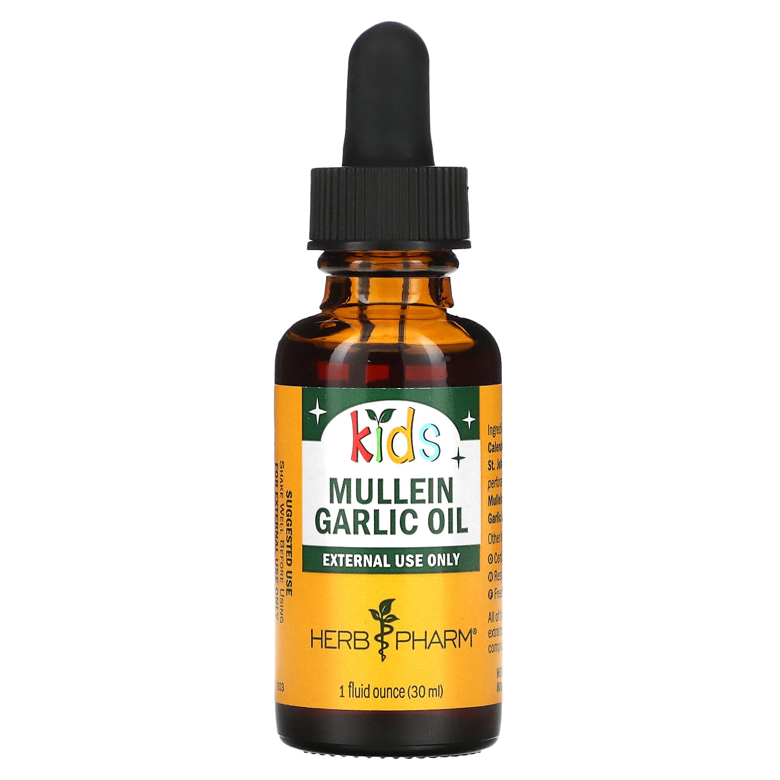 Herb Pharm, Kids Mullein Garlic Oil, 1 fl oz (30 ml) - B00Y271VC8
