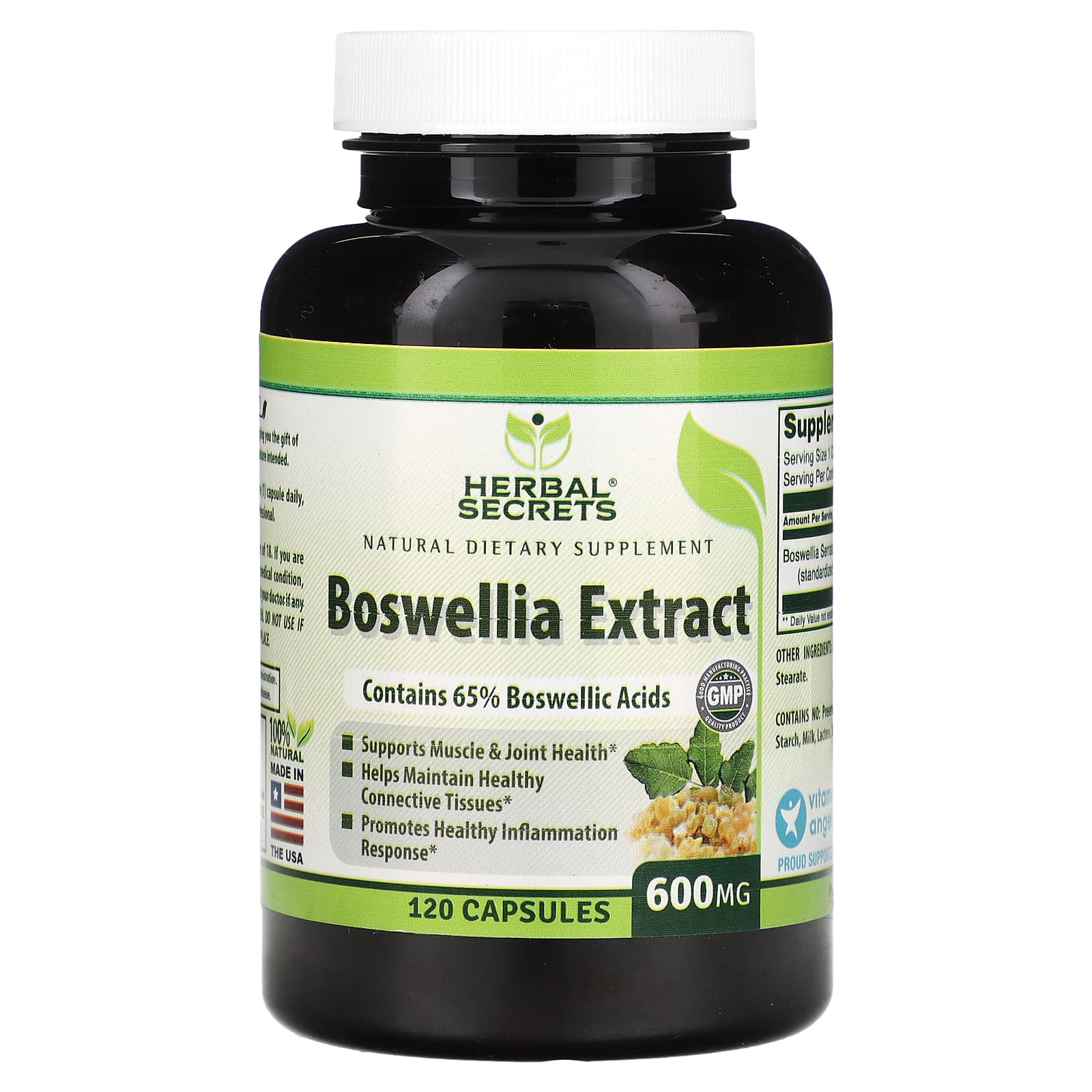 Herbal Secrets, Boswellia Extract, 600 mg, 120 Capsules - B01BGYLMOG