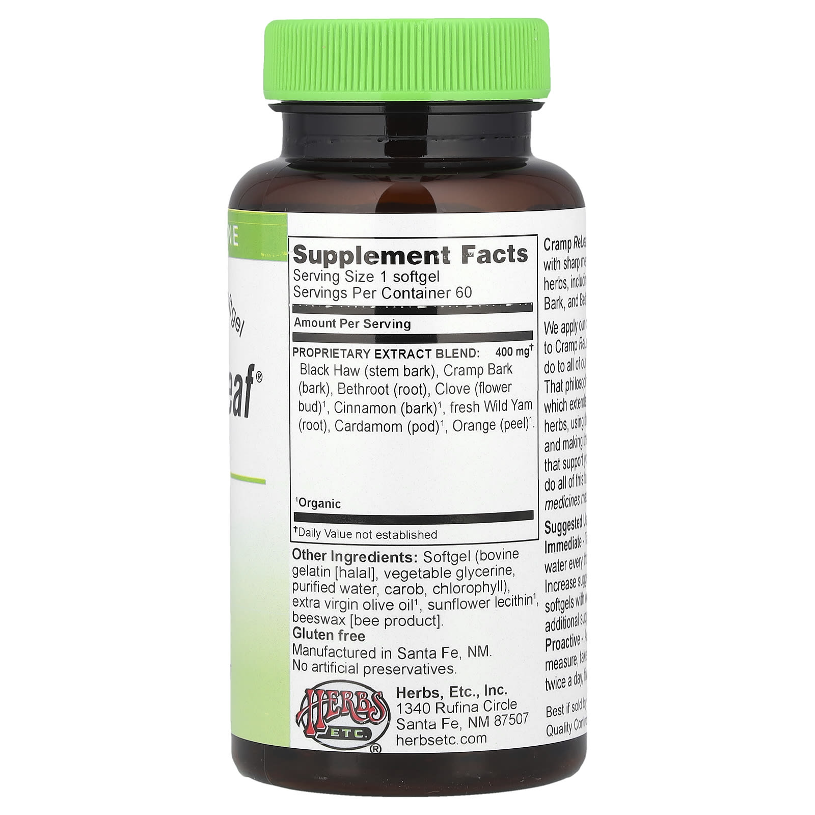 Herbs Etc., Cramp ReLeaf® (Menstrual), 60 Softgels - B001ECZLO8