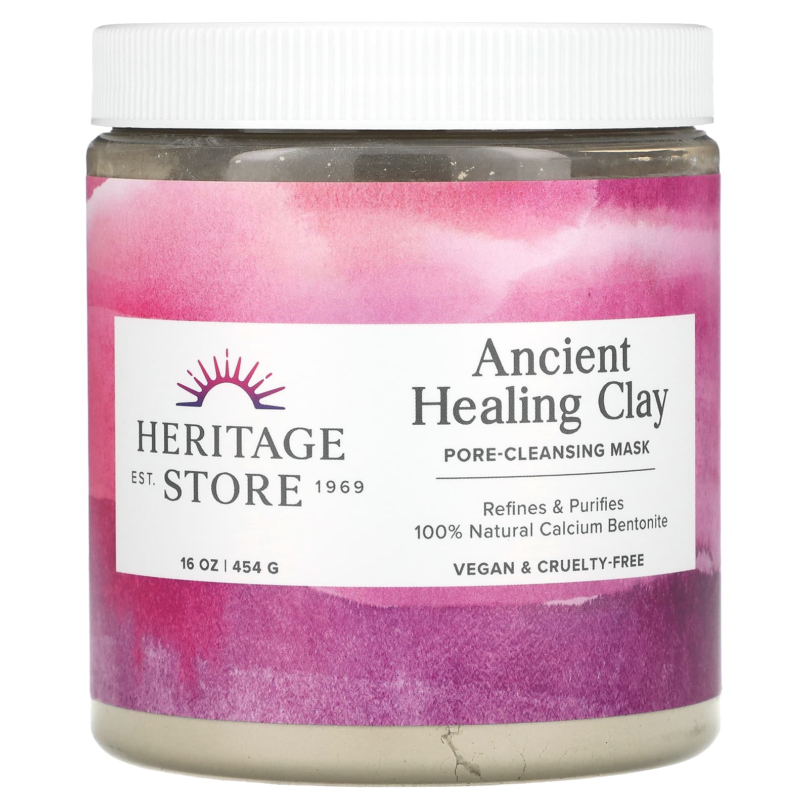 Heritage Store, Ancient Healing Clay, Pore-Cleansing Beauty Mask, 16 oz (454 g) - B07PXPCCN7