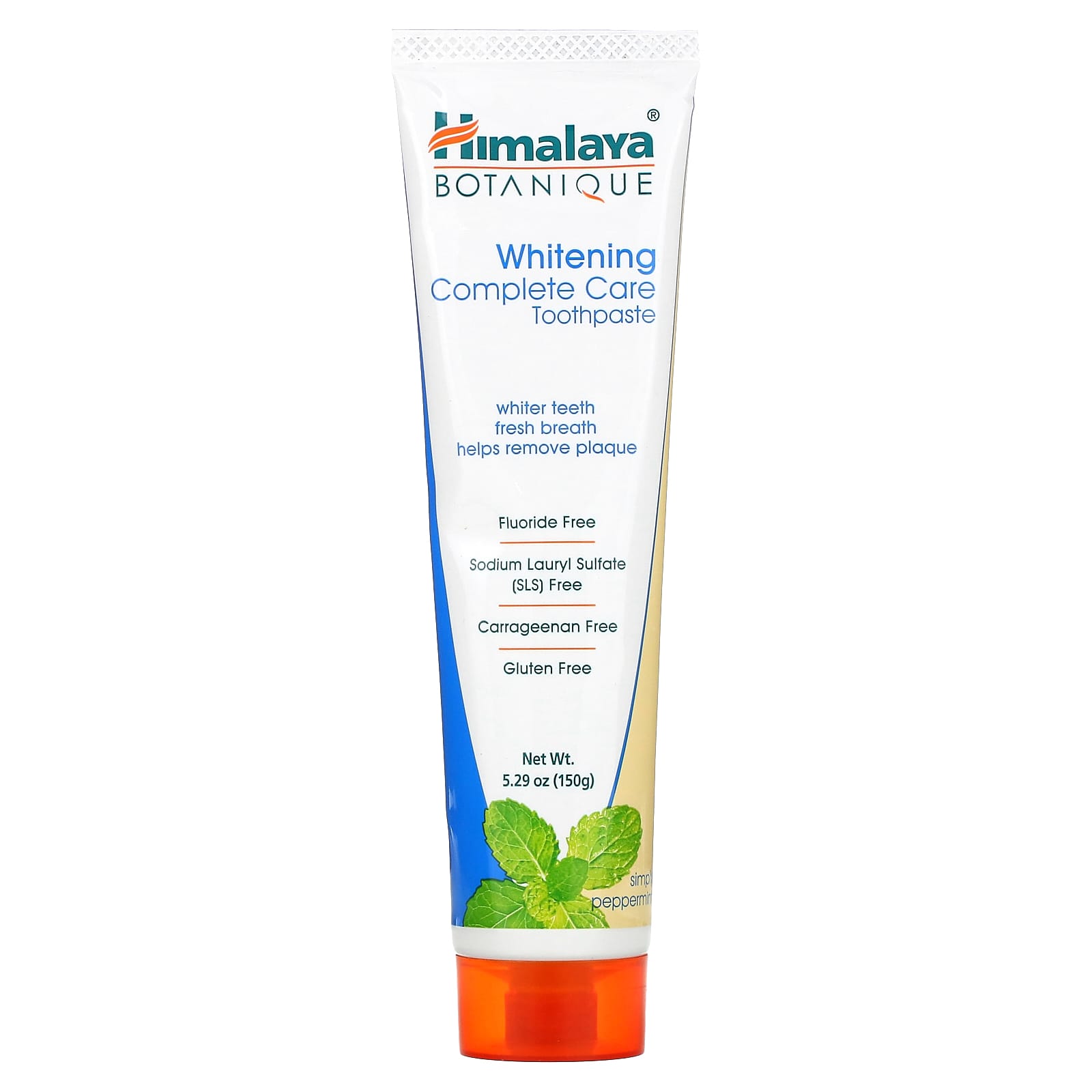 Himalaya, Botanique, Whitening Complete Care Toothpaste, Simply Peppermint, 5.29 oz (150 g) - B00755O9ZA