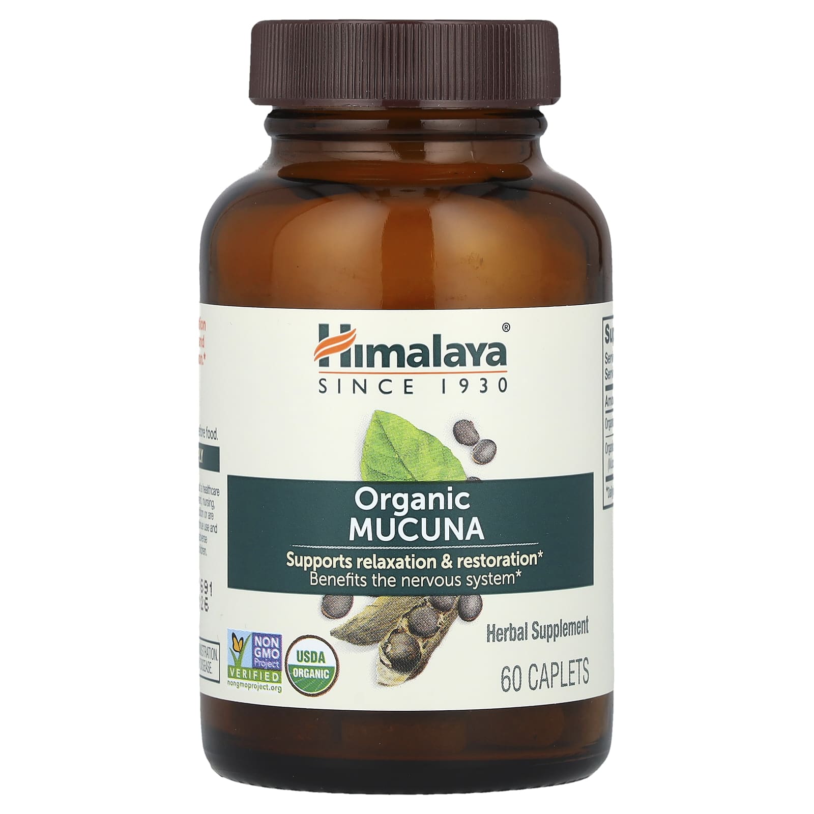 Himalaya, Organic Mucuna, 60 Caplets - B0011Y3OGQ