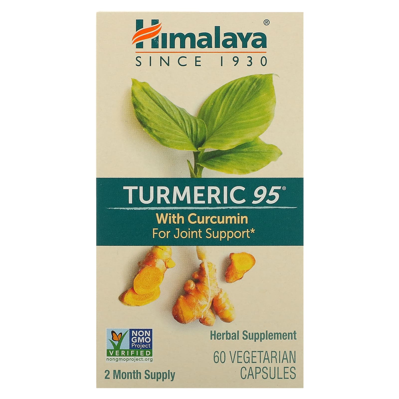Himalaya, Turmeric 95 with Curcumin, 60 Vegetarian Capsules - B001F0R02U