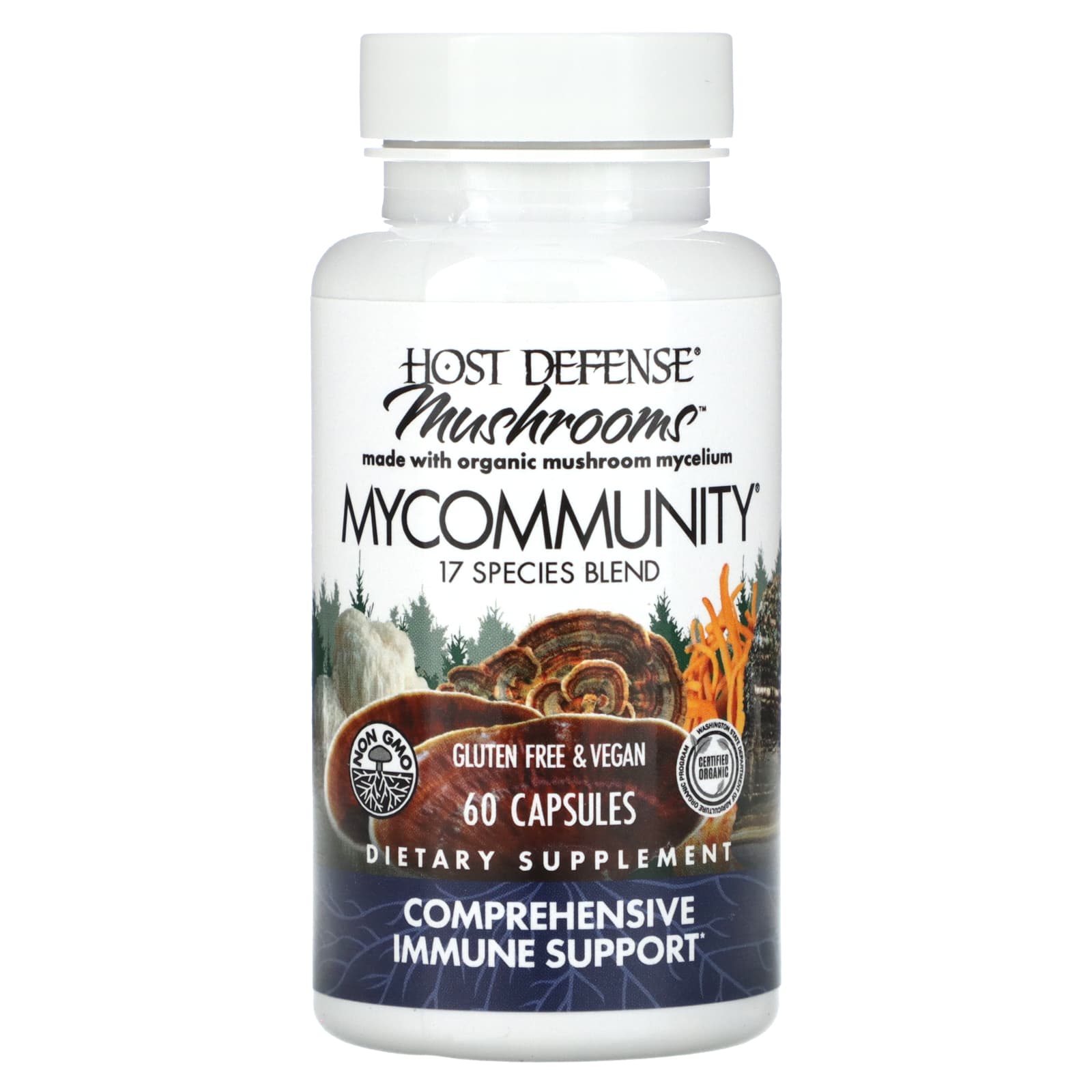 Host Defense, Mushrooms, MyCommunity, 60 Capsules - B002WIZFB2