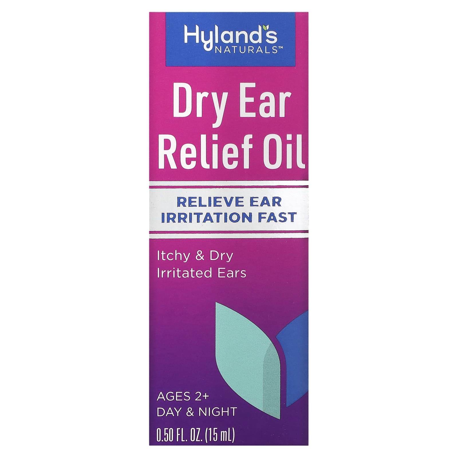 Hyland's Naturals, Dry Ear Relief Oil, Ages 2+, 0.5 fl oz (15 ml) - B0BGKR4C7F
