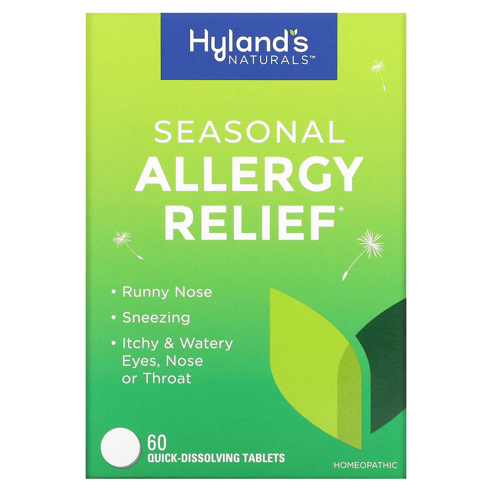 Hyland's Naturals, Seasonal Allergy Relief, 60 Quick-Dissolving Tablets - B0B7CT4DJH