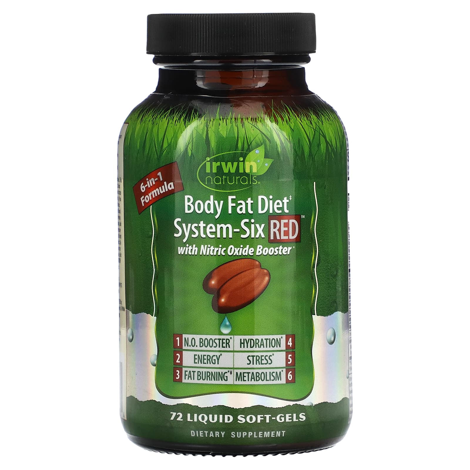 Irwin Naturals, Body Fat Diet, System-Six Red, 72 Liquid Soft-Gels - B0742BZLB1