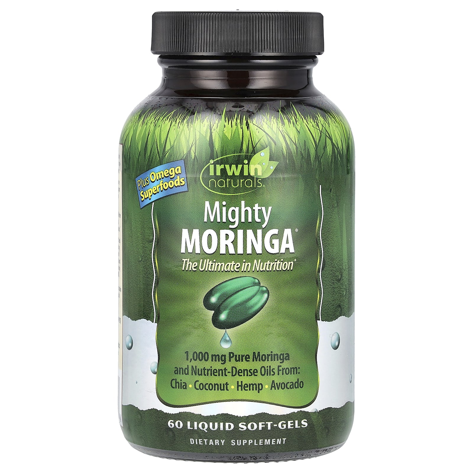 Irwin Naturals, Mighty Moringa®, 60 Liquid Soft-Gels - B00J3USQQS