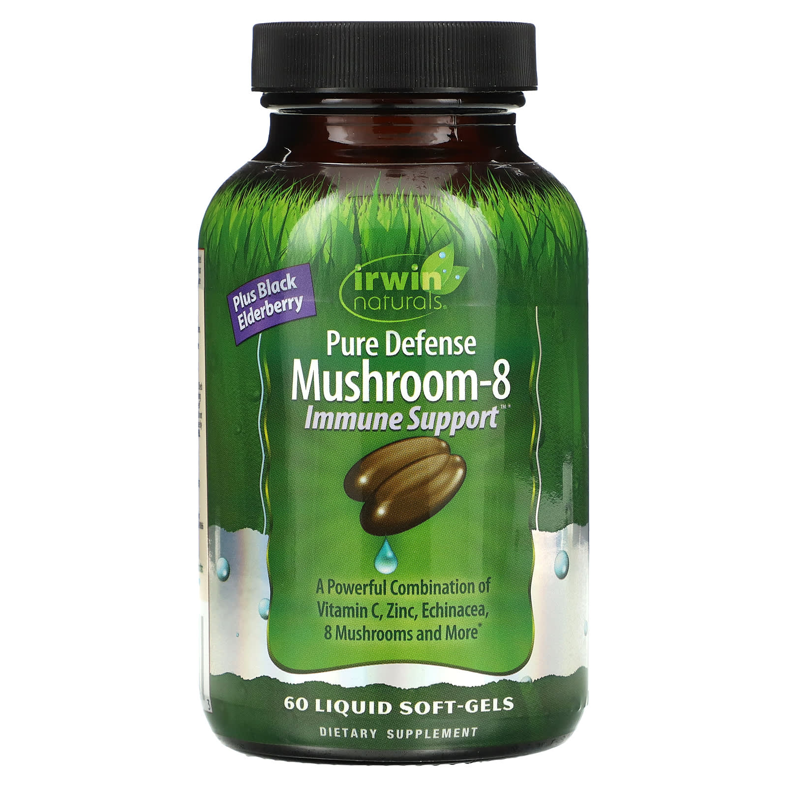 Irwin Naturals, Pure Defense Mushroom-8, Immune Support, 60 Liquid Soft-Gels - B07PRJD7ZD