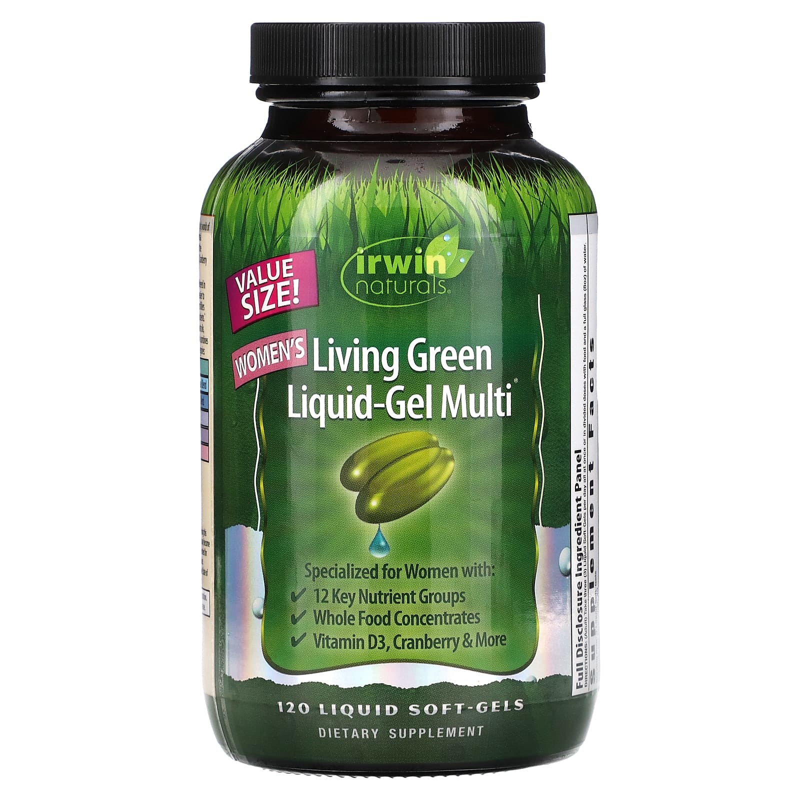 Irwin Naturals, Women's Living Green Liquid-Gel Multi, 120 Liquid Soft-Gels - B0041901LE