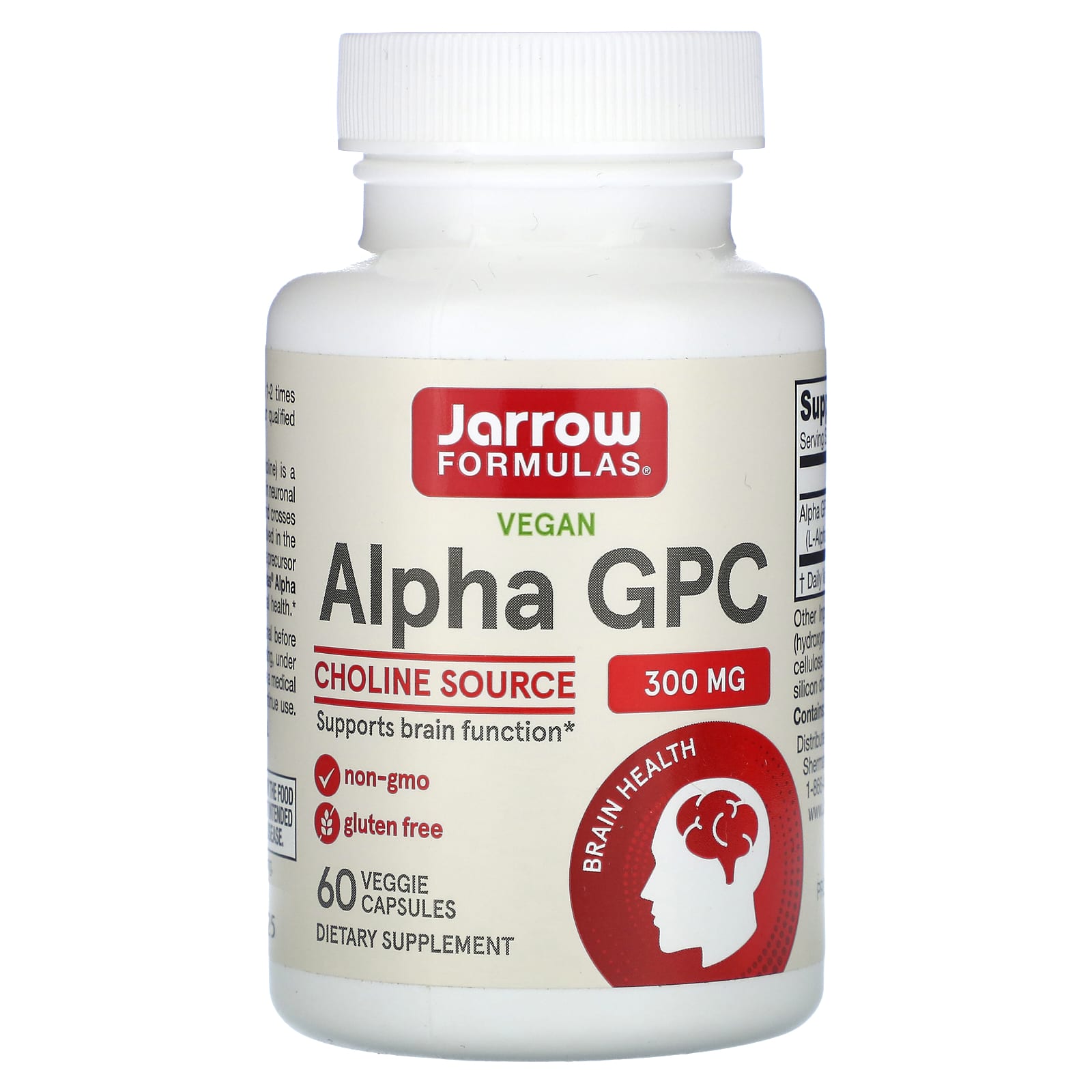 Jarrow Formulas, Alpha GPC, 300 mg, 60 Veggie Capsules - B0013OQEHU