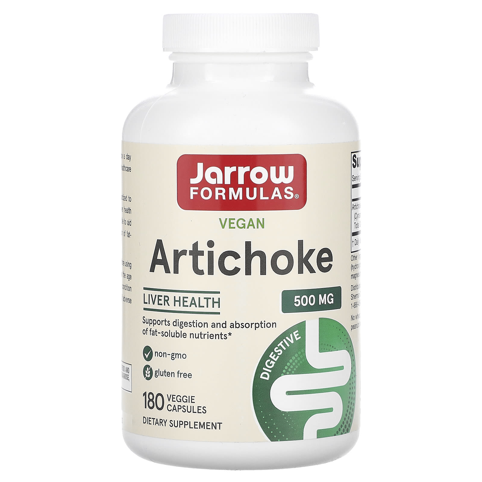 Jarrow Formulas, Artichoke, 500 mg, 180 Capsules - B0013OUJ8U