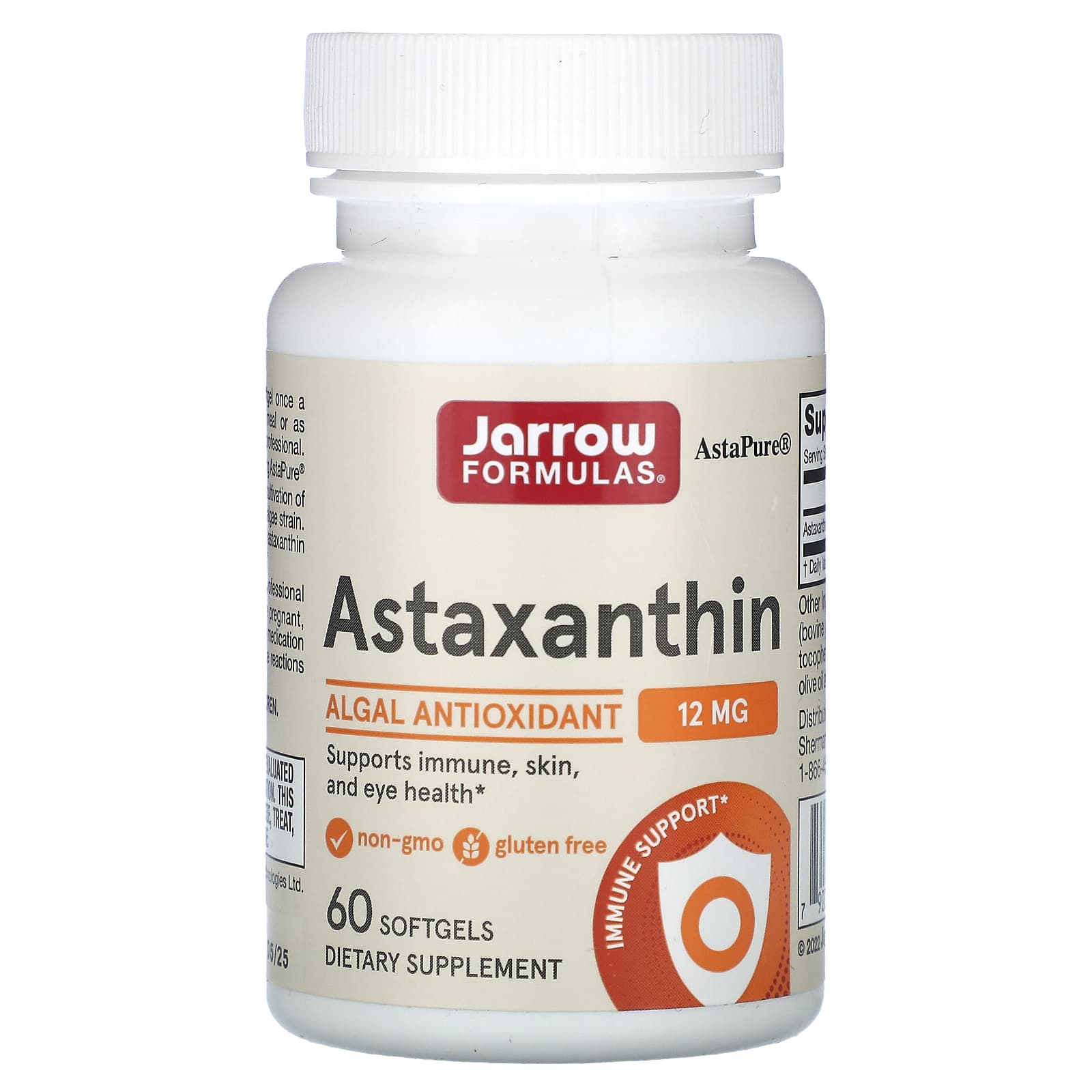 Jarrow Formulas, Astaxanthin, 12 mg, 60 Softgels - B071VX831S