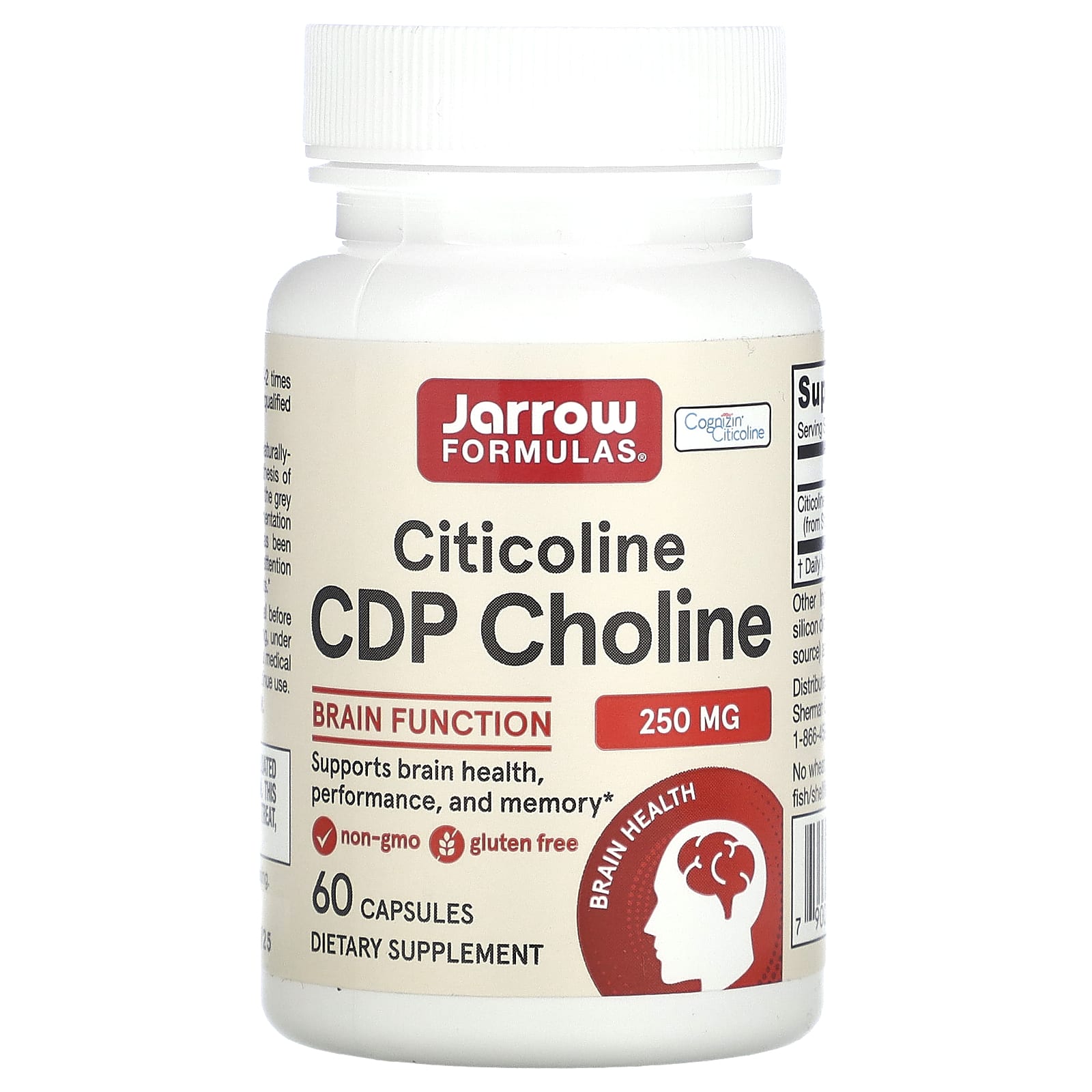 Jarrow Formulas, Citicoline, 250 mg, 60 Capsules - B0013OUJPS