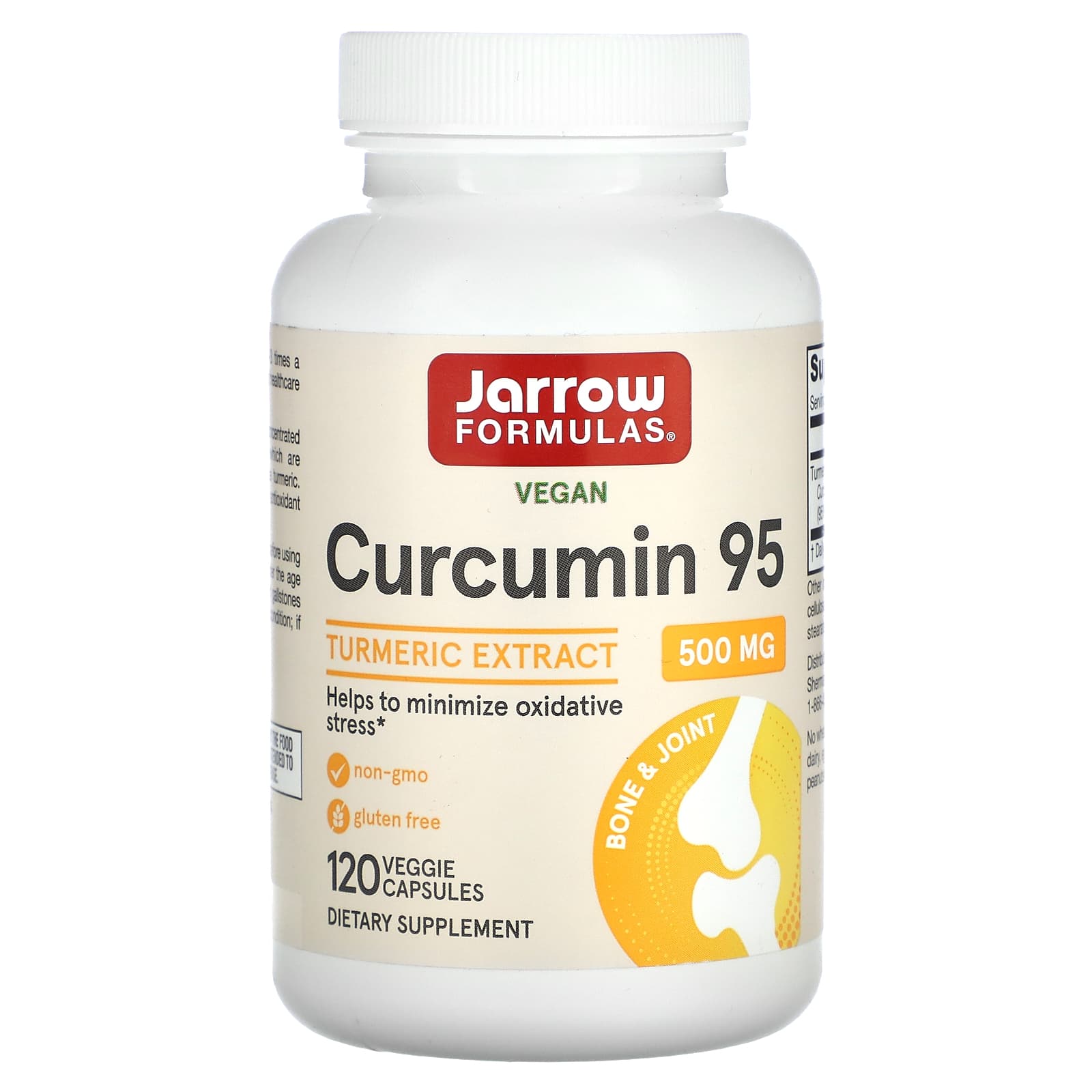 Jarrow Formulas, Curcumin 95, Turmeric Extract, 500 mg, 120 Veggie Capsules - B0013OVSUS