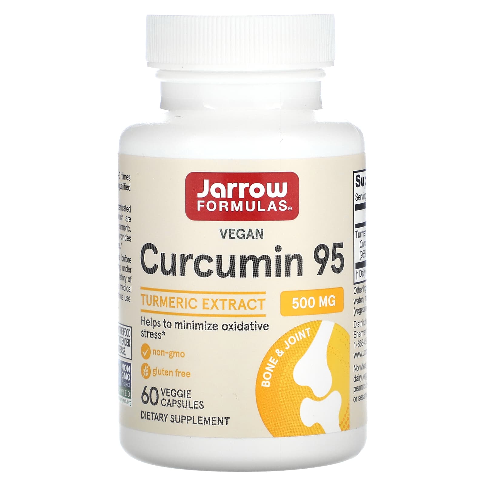 Jarrow Formulas, Curcumin 95, Turmeric Extract, 500 mg, 60 Veggie Capsules - B000HKZ85A