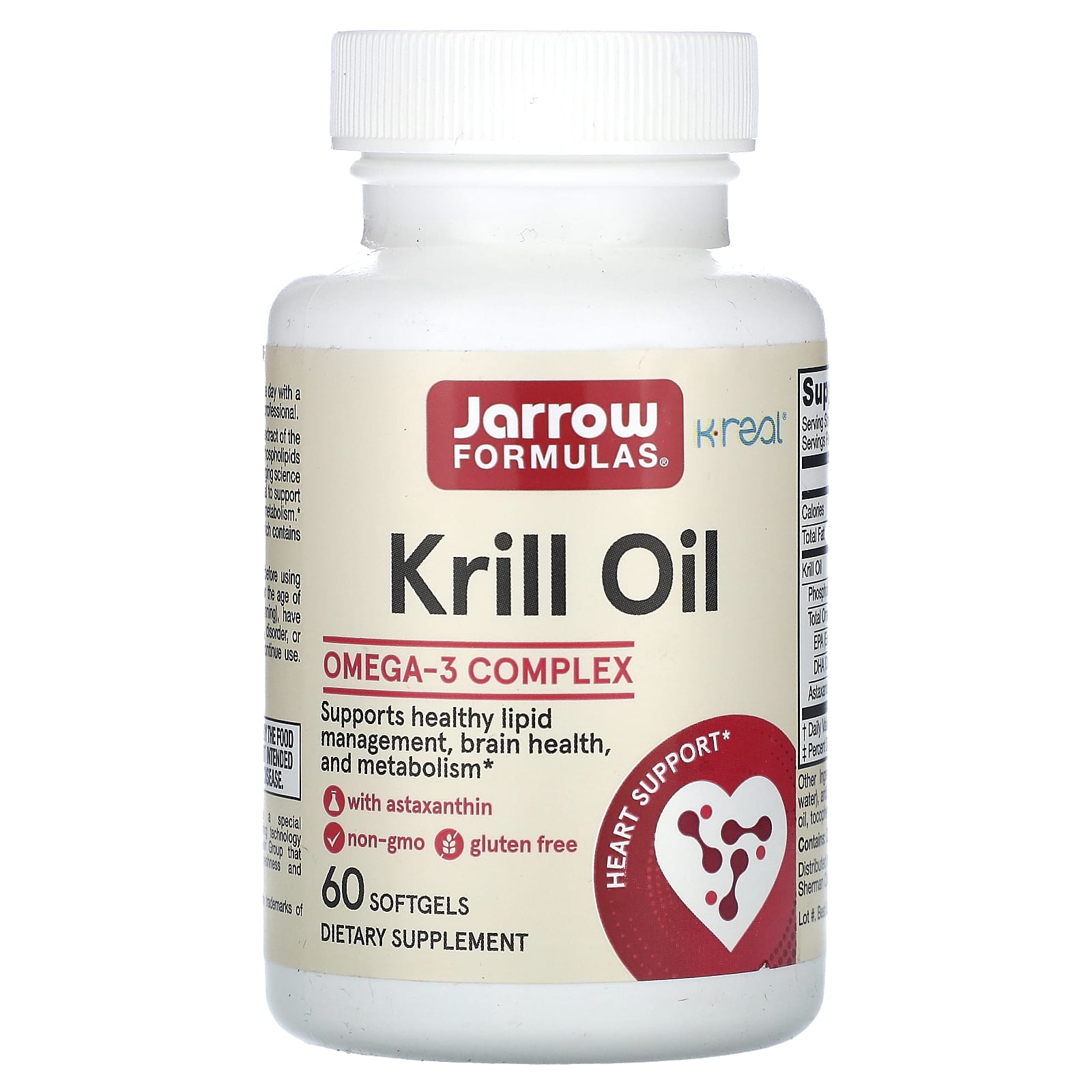 Jarrow Formulas, Krill Oil, 60 Softgels - B0013OULGA