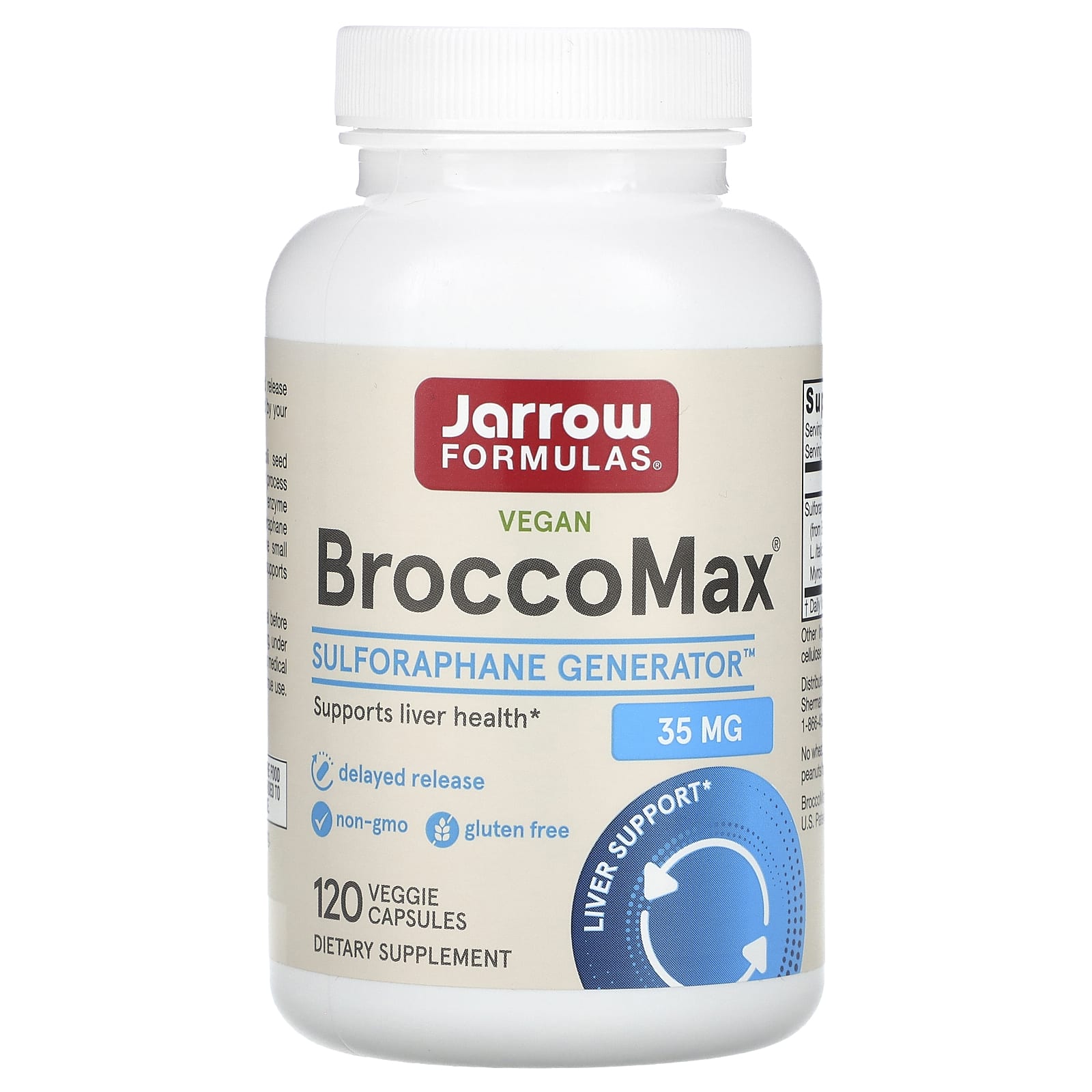 Jarrow Formulas, Vegan BroccoMax, 35 mg, 120 Veggie Capsules - B01D15LMCK