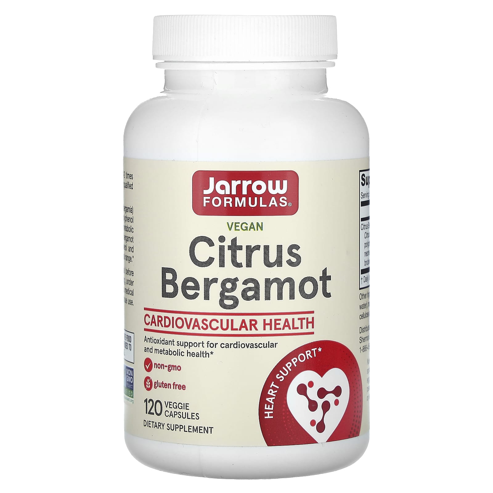 Jarrow Formulas, Vegan Citrus Bergamot, 120 Veggie Capsules - B00OGXLI7Q