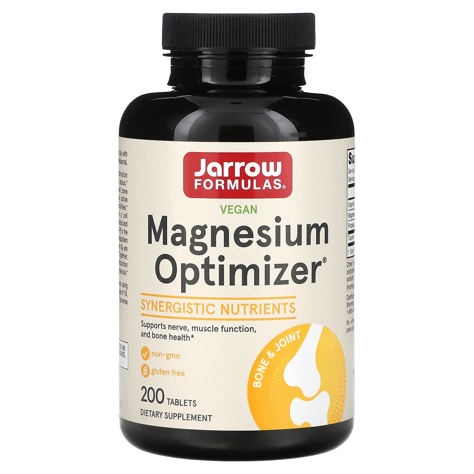 Jarrow Formulas, Vegan Magnesium Optimizer, 200 Tablets - B0001TNRL4