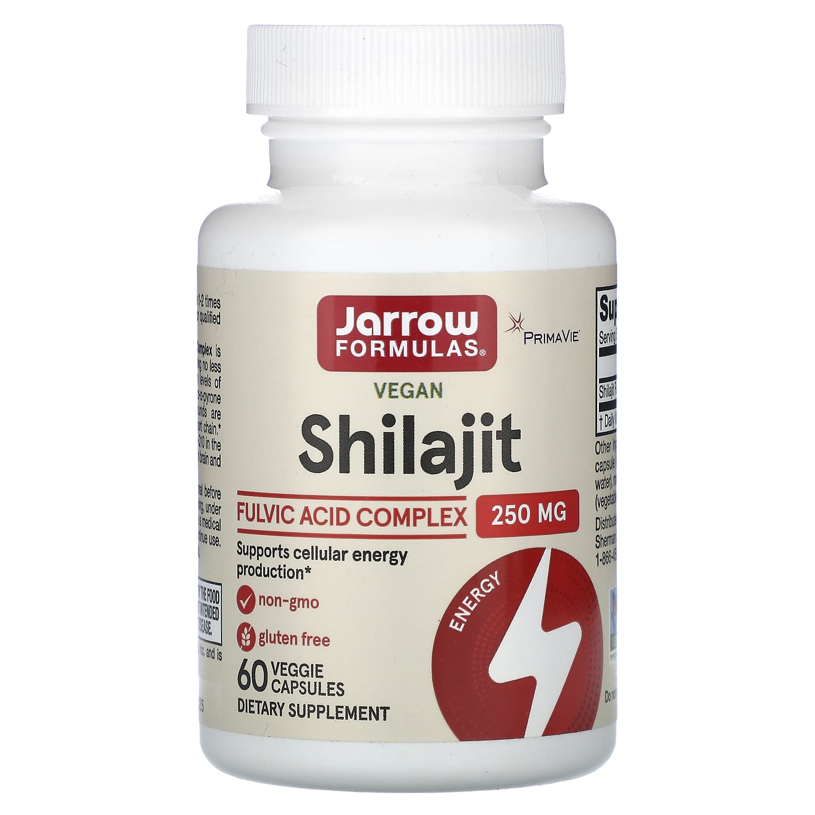 Jarrow Formulas, Vegan Shilajit Fulvic Acid Complex, 250 mg, 60 Veggie Capsules - B00CQ83MQS