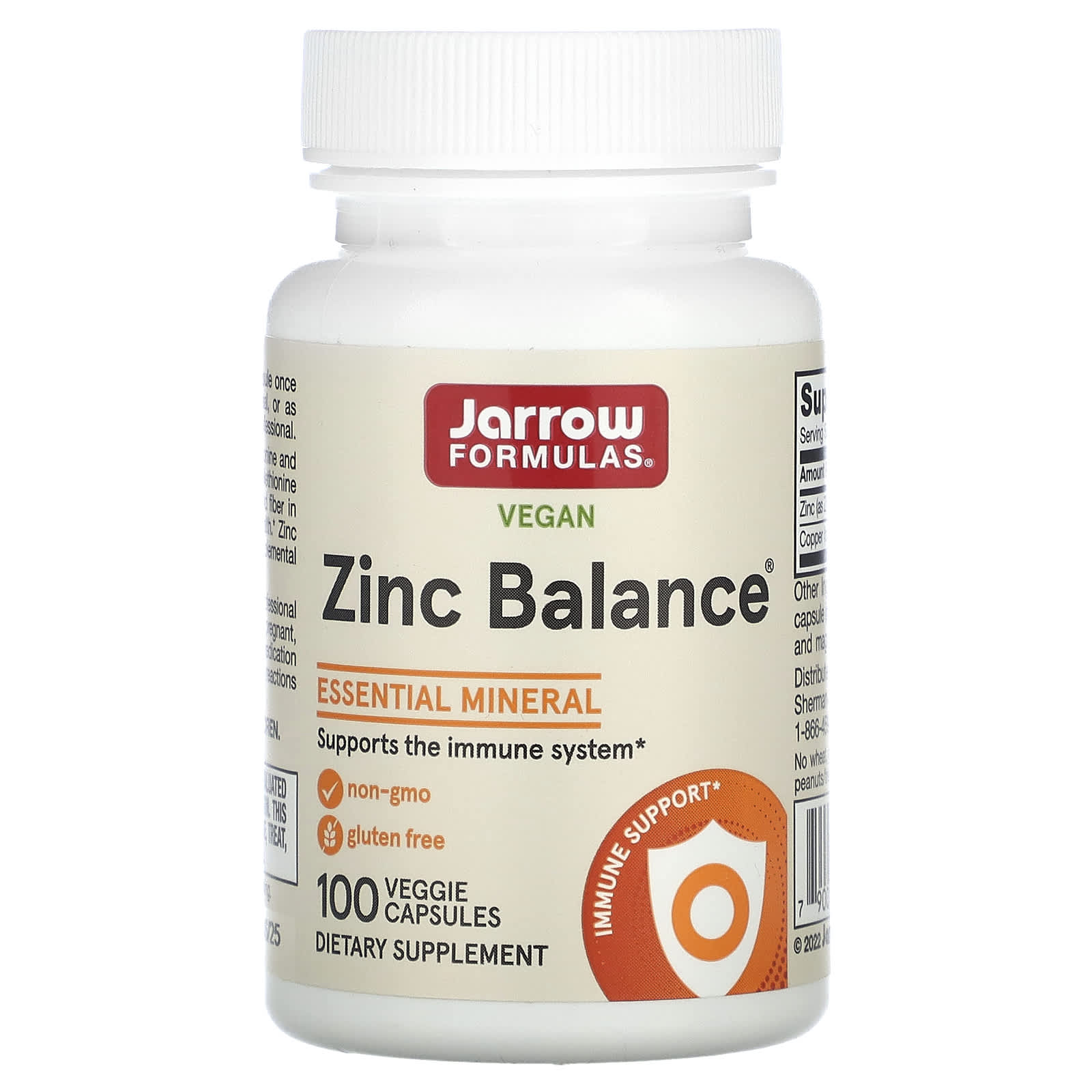 Jarrow Formulas, Vegan Zinc Balance, 100 Veggie Capsules - B0001VKDDM