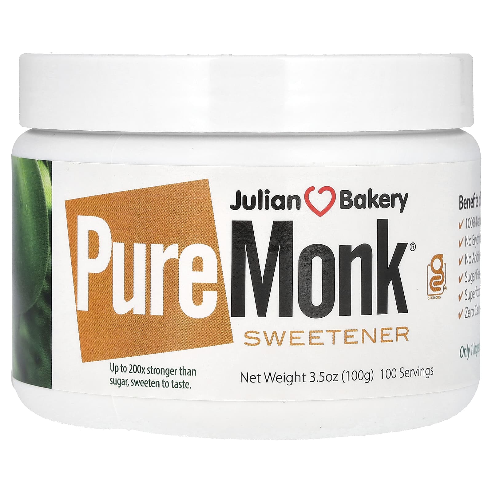 Julian Bakery, Pure Monk Sweetener, 3.5 oz (100 g) - B07PYR7VL2