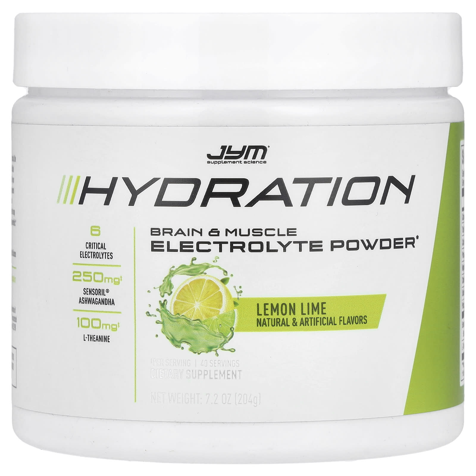 JYM Supplement Science, Hydration, Electrolyte Powder, Lemon Lime, 7.2 oz (204 g) - B0CZ7K8GXP