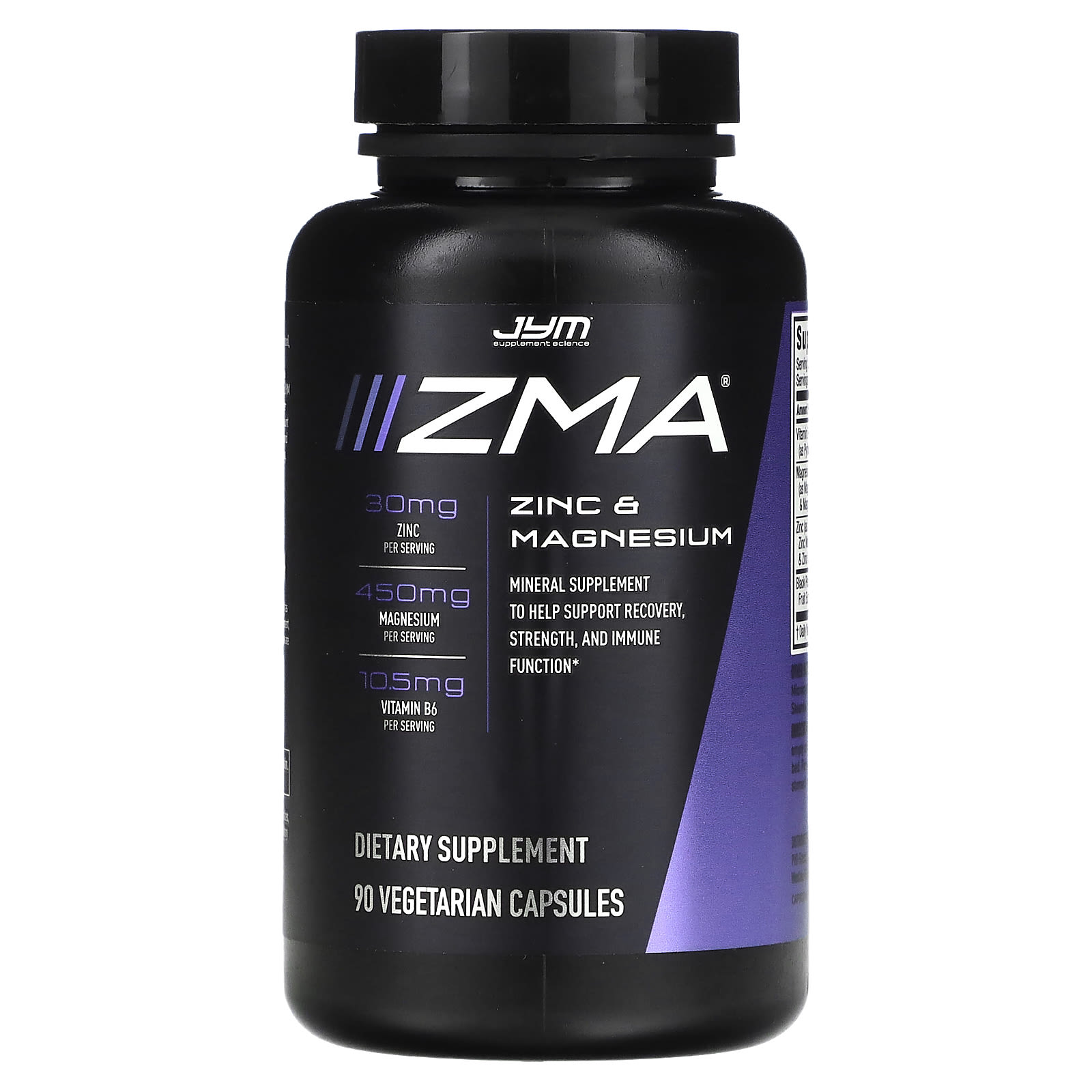 JYM Supplement Science, ZMA, Zinc & Magnesium, 90 Vegetarian Capsules - B01HGR02CU