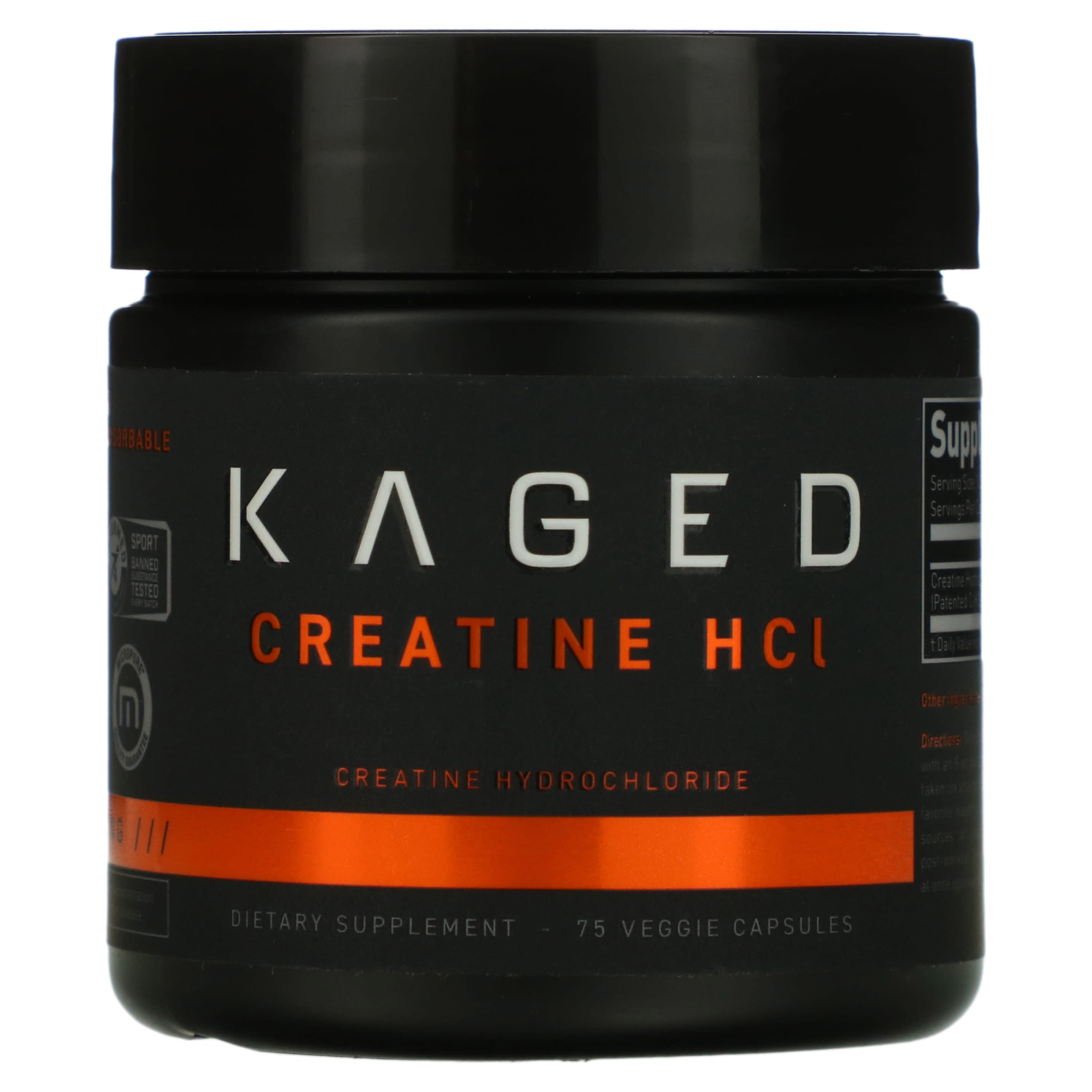 Kaged, Creatine HCl, 75 Veggie Capsules - B0C7Y85JJH