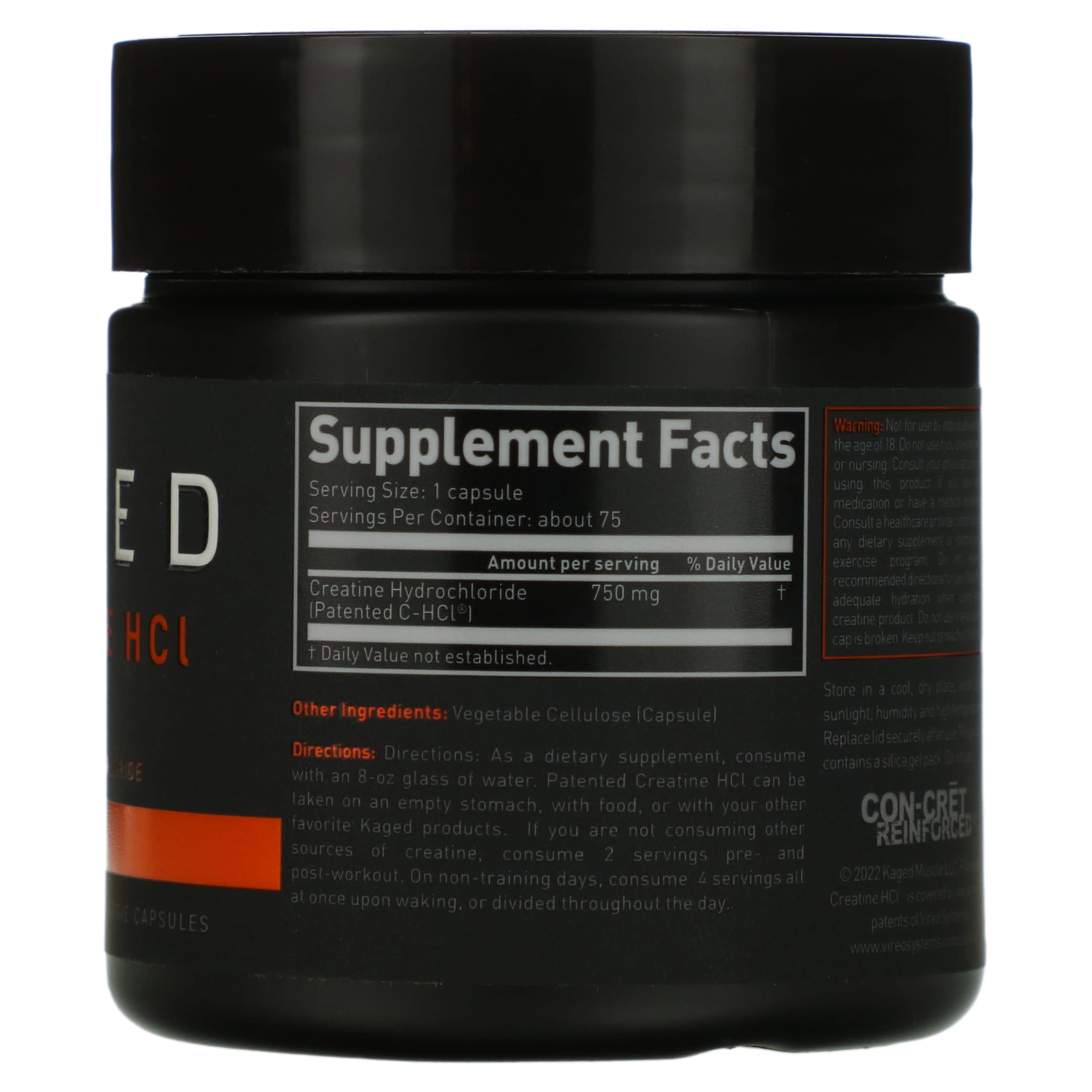 Kaged, Creatine HCl, 75 Veggie Capsules - B0C7Y85JJH