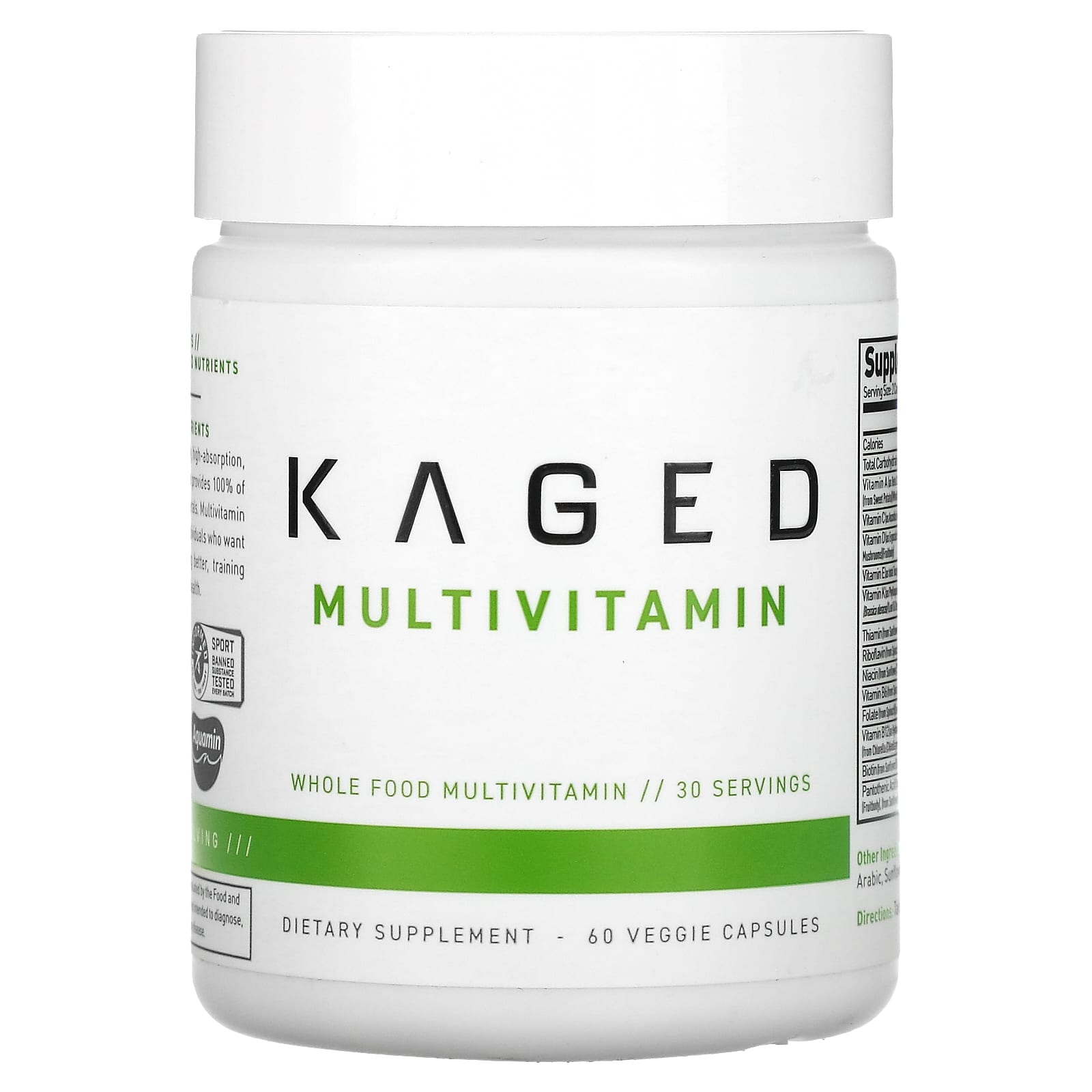 Kaged, MultiVitamin, 60 Veggie Capsules - B08L77H5ZT