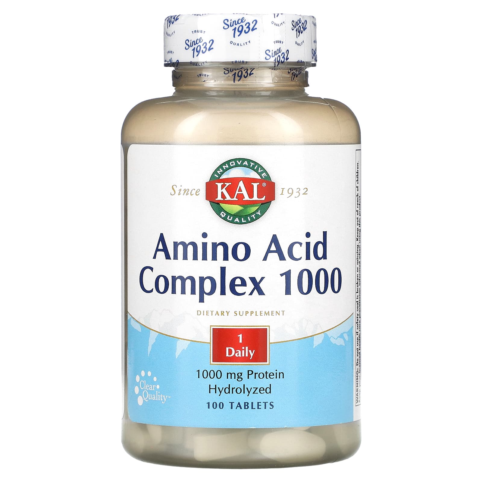KAL, Amino Acid Complex 1000, 100 Tablets - B000QS5MWM